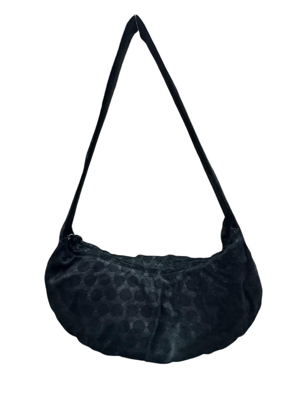 Issey Miyake TSUMORI CHISATO VELVET BLACK POLKADOTS SNUGSKIN BANANA BAG Size ONE SIZE - 2 Thumbnail