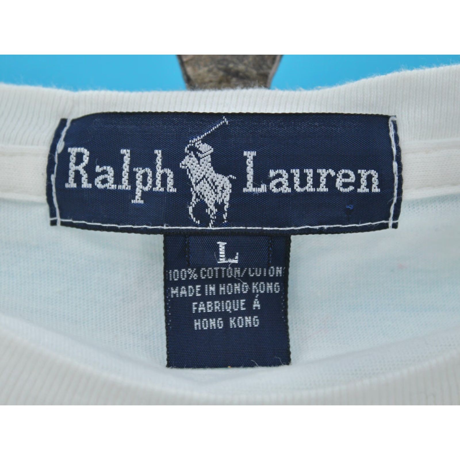 Ralph Lauren VINTAGE Ralph Lauren Shirt Mens 1990s Navy Reserve T Shirt L White 90s Polo Tshirt Athletic Mens Size US L / EU 52-54 / 3 - 4 Thumbnail