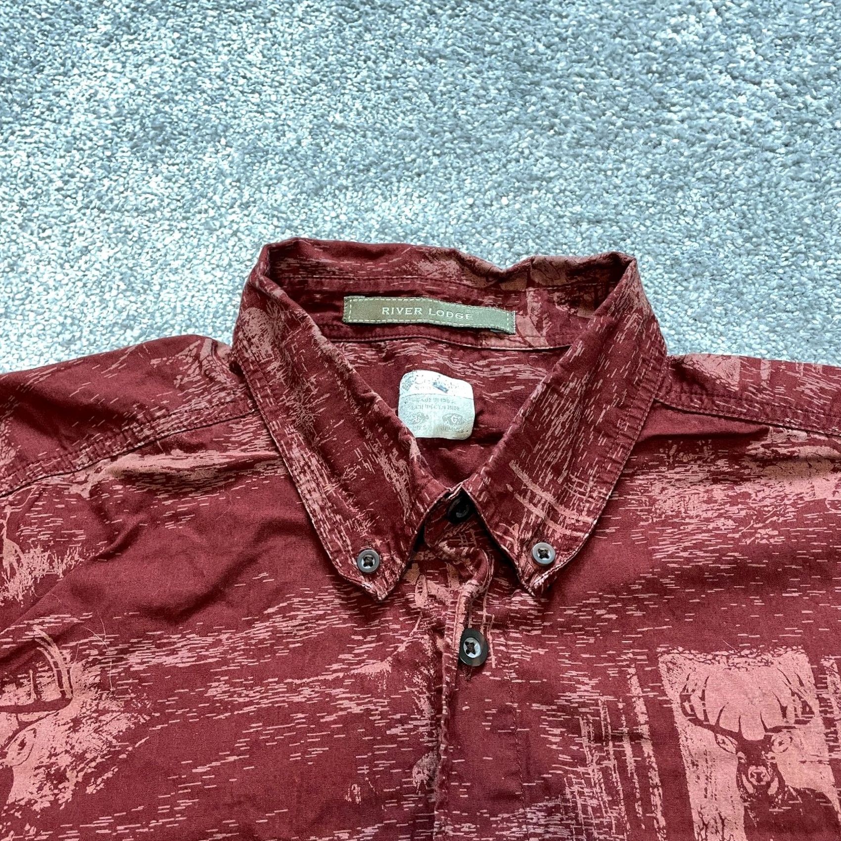 Vintage Columbia River Lodge Shirt Mens Large Red Long Sleeve Collared Pocket Hunting Size US L / EU 52-54 / 3 - 4 Thumbnail