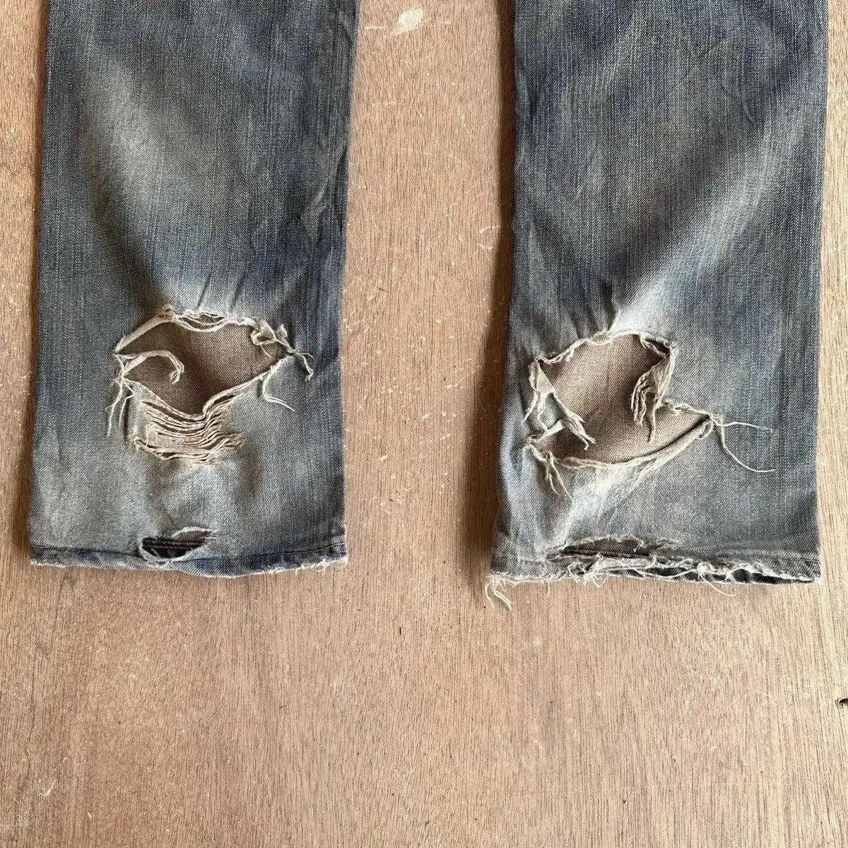 Vintage SICKS💥DISTRESSED DENIM VINTAGE EDWIN 503 JEANS MUDWASH PANT Size US 29 - 16 Thumbnail