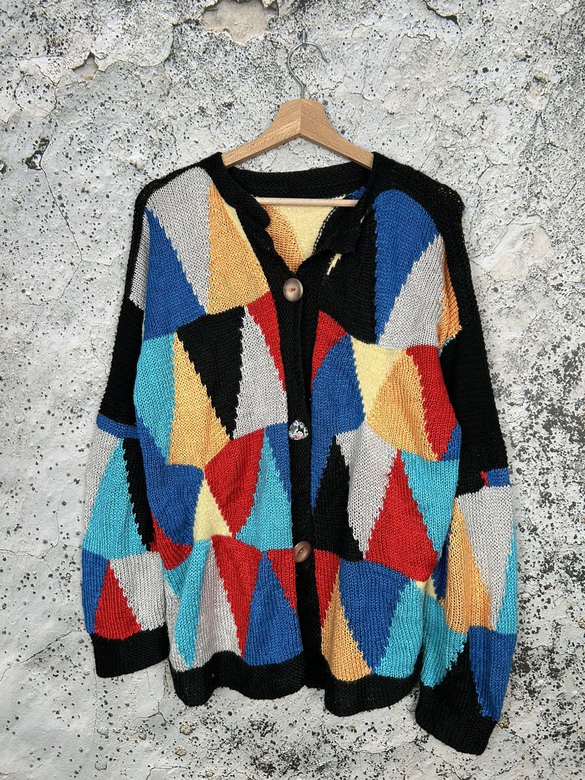 Vintage Vintage Avant Grade Hand Made Japanese Cardigan Sweater Size US M / EU 48-50 / 2 - 1 Thumbnail