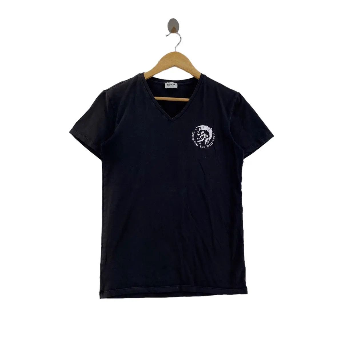 DIESEL ITALY Only The Brave Punk V Neck Tee Shirt