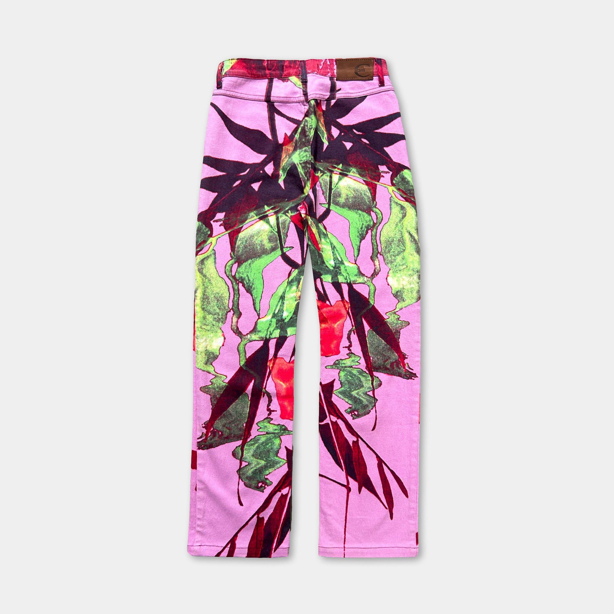 Just Cavalli Just Cavalli Pink Floral Print Denim Jeans Size 26" / US 2 / IT 38 - 3 Thumbnail