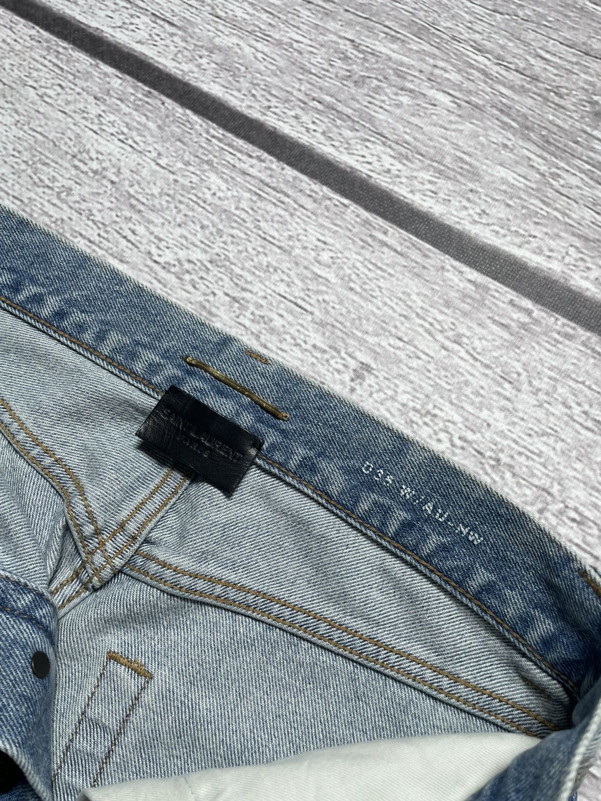 Saint Laurent Paris Saint Laurent Paris D35 Japanese Denim Jeans Size US 27 - 10 Thumbnail