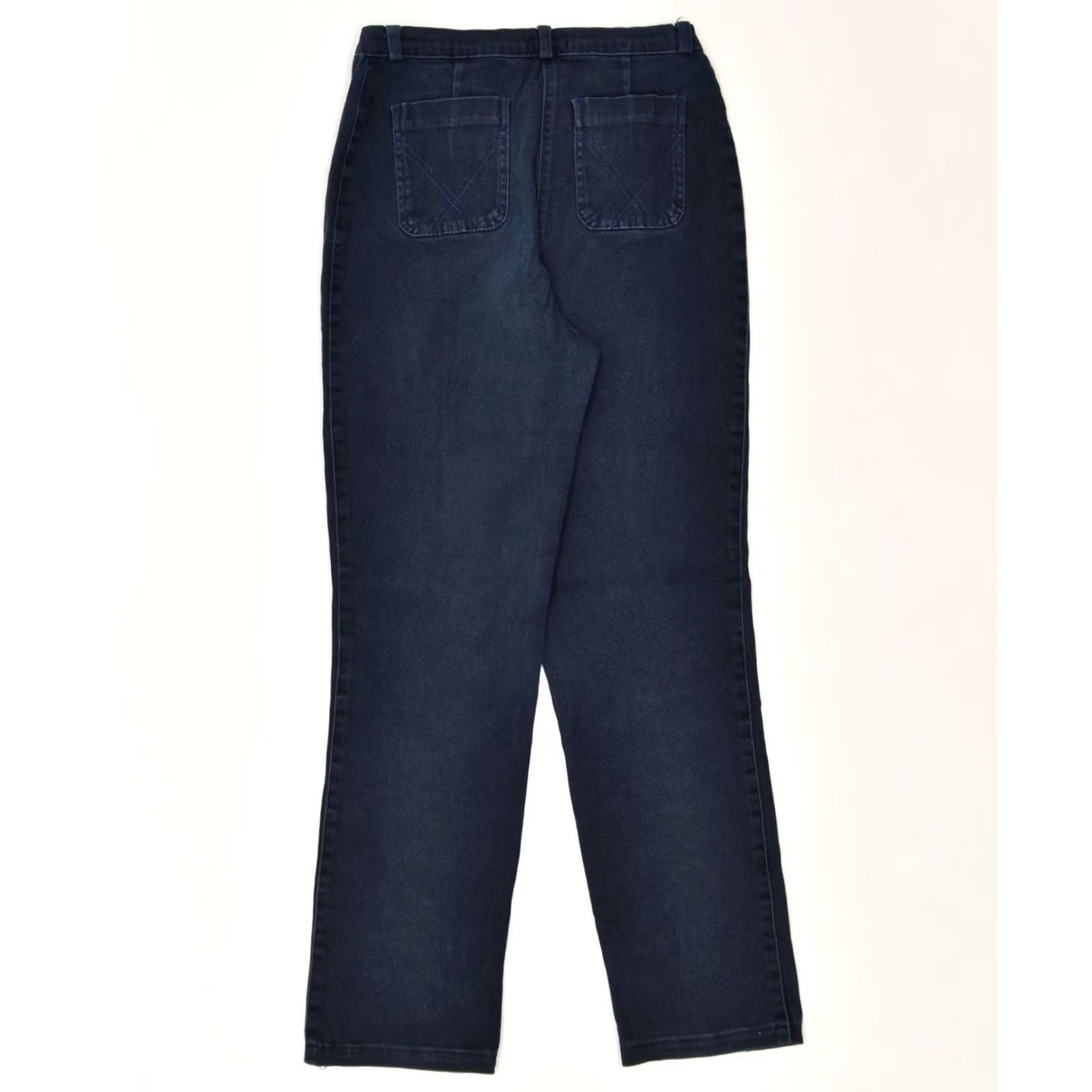 Vintage VINTAGE STORE JEANS Womens Slim Trousers W28 L28 Navy Blue Classic Size 28" / US 6 / IT 42 - 2 Thumbnail