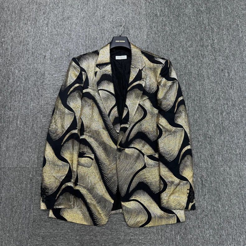Dries Van Noten dries van noten size:50 Optical vortex suit jacket 2506-Nex Size 34S - 1 Thumbnail
