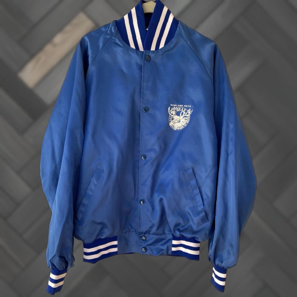 Vintage VINTAGE Westark Satin Bomber Jacket USA Made Blue L Men Size US L / EU 52-54 / 3 - 1 Thumbnail