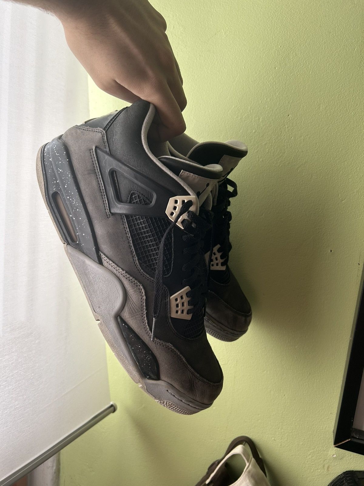 image of Jordan Nike Jordan 4 Fear Pack (2013) Size 14 - Well Worn Shoes in Black, Men's
