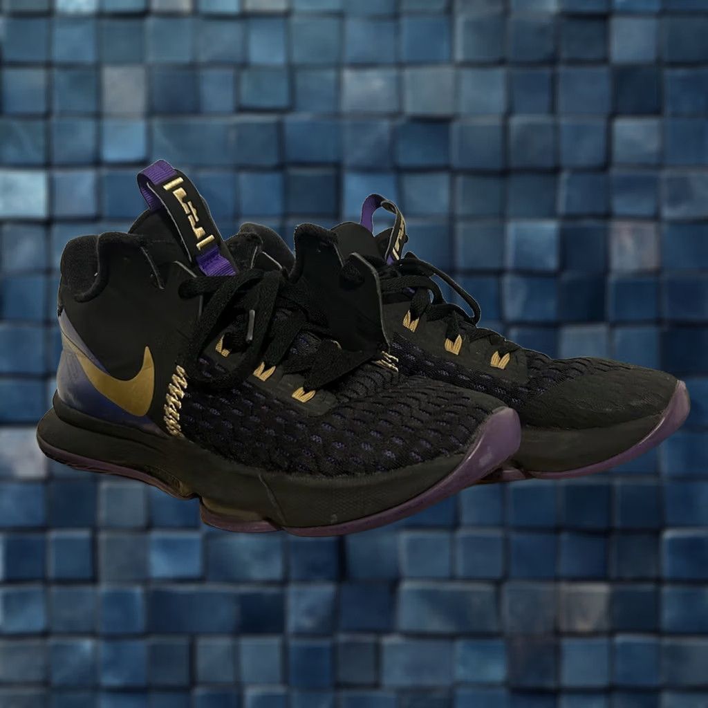 Nike Nike LeBron Witness V-Fierce Purple/Metallic Gold Sneaker CQ9380-003 Men's High Top Size 10 Black Leather Basketball Athletic Shoes Size US 9 / EU 42 - 1 Thumbnail
