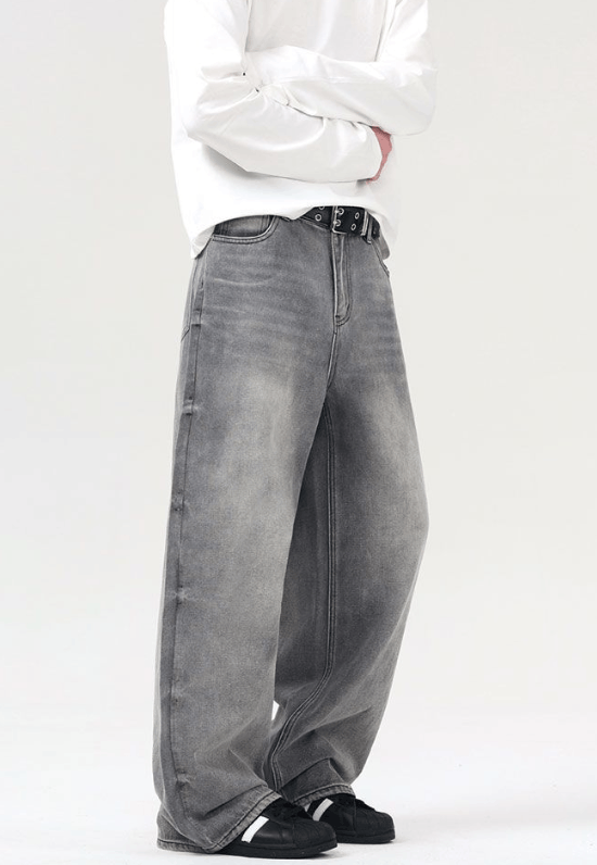 Japanese Brand × Vintage American high street distressed loose straight baggy jeans Size US 32 / EU 48 - 4 Thumbnail