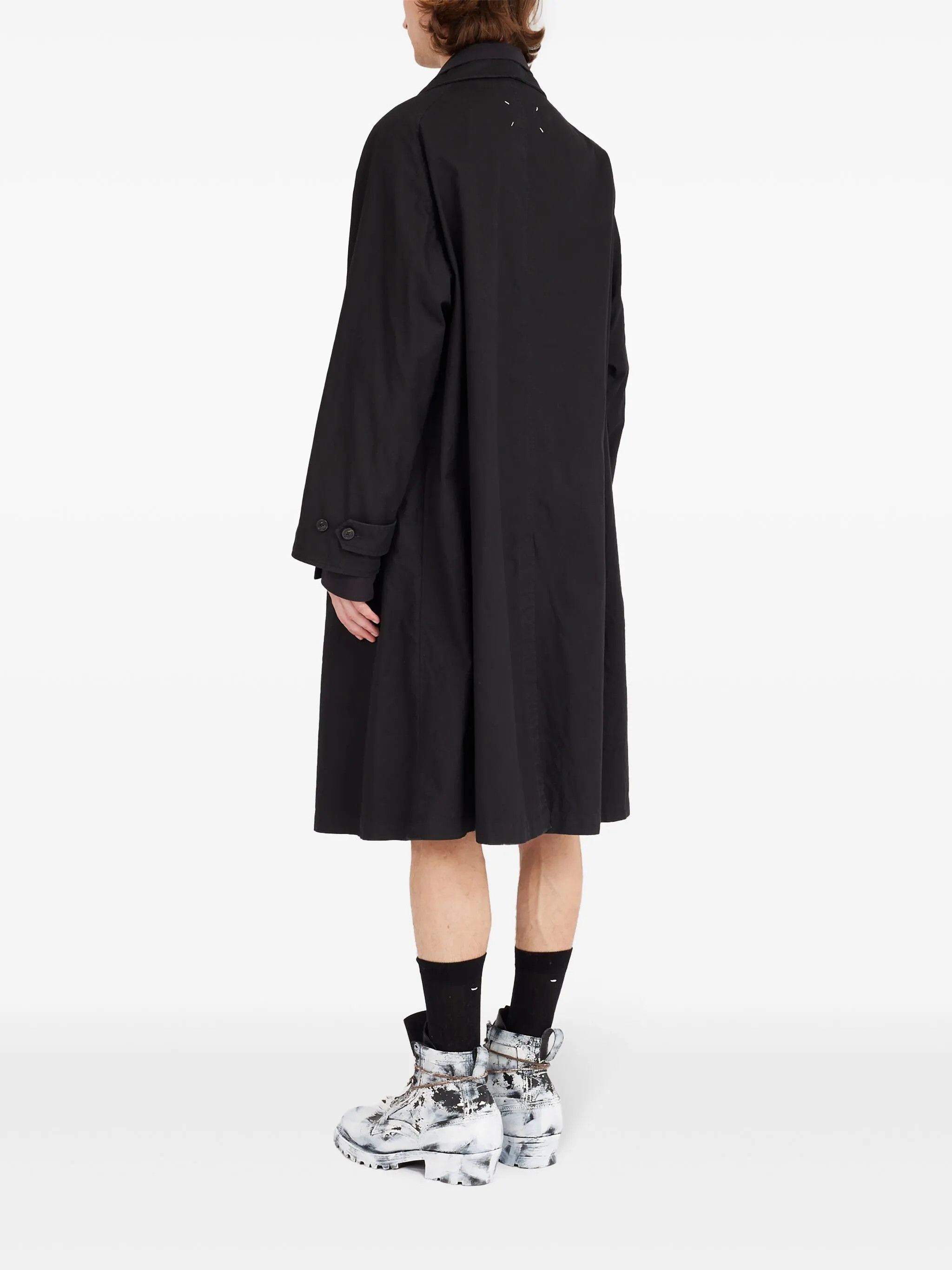 Maison Margiela o1w1db10226 Layered Trench Coat in Black Size US L / EU 52-54 / 3 - 6 Thumbnail