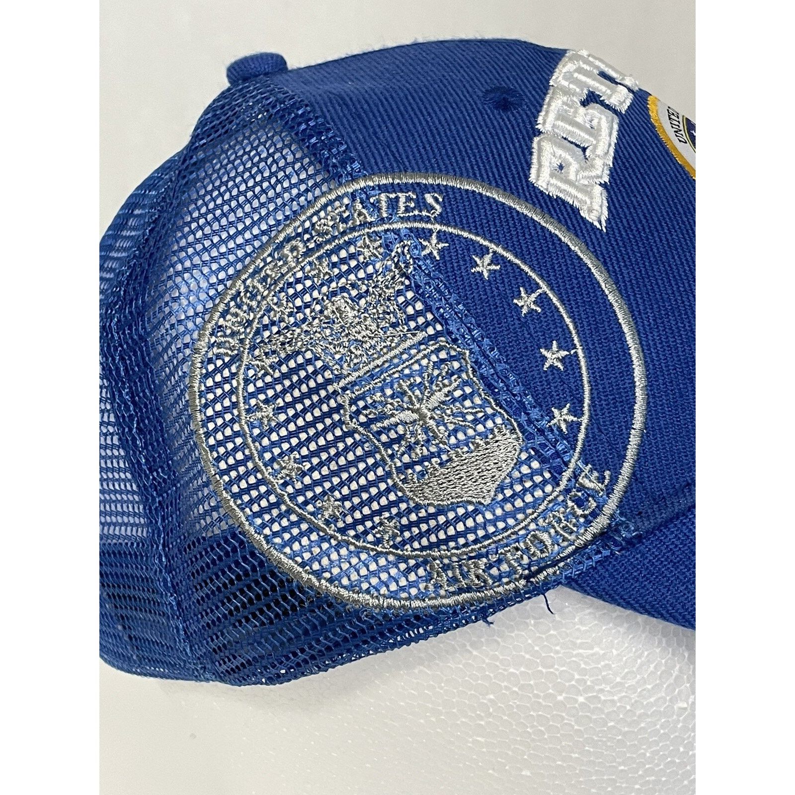The Unbranded Brand US Air Force Retired Hat Blue White Mesh Trucker Cap USAF Size ONE SIZE - 8 Thumbnail