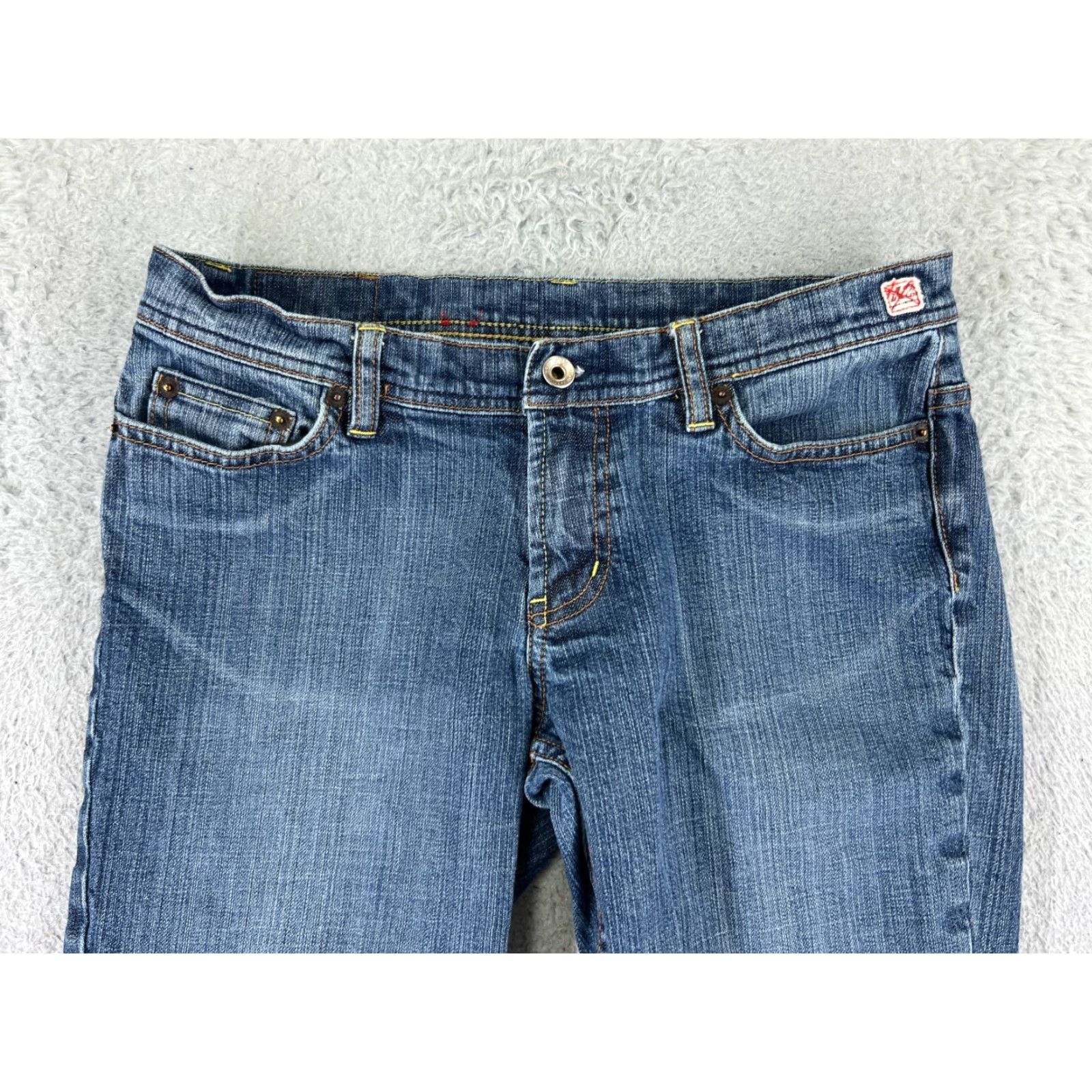 Express Express Jeans Bootcut Denim 30x29 Womens 8 Blue Cotton Elastane Low Rise 5-Pocket Design Inseam 29 Regular Size 30" / US 8 / IT 44 - 7 Thumbnail