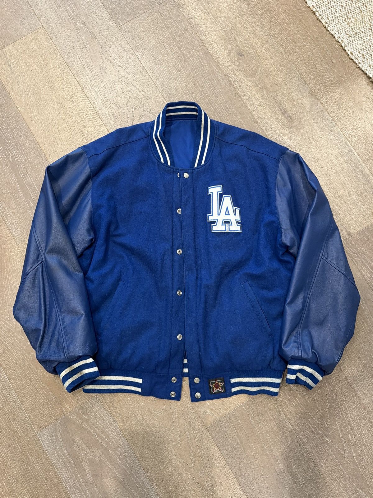 Jeff Hamilton Vintage JH Los Angeles Dodgers Reversible Letterman Jacket Size US L / EU 52-54 / 3 - 3 Thumbnail