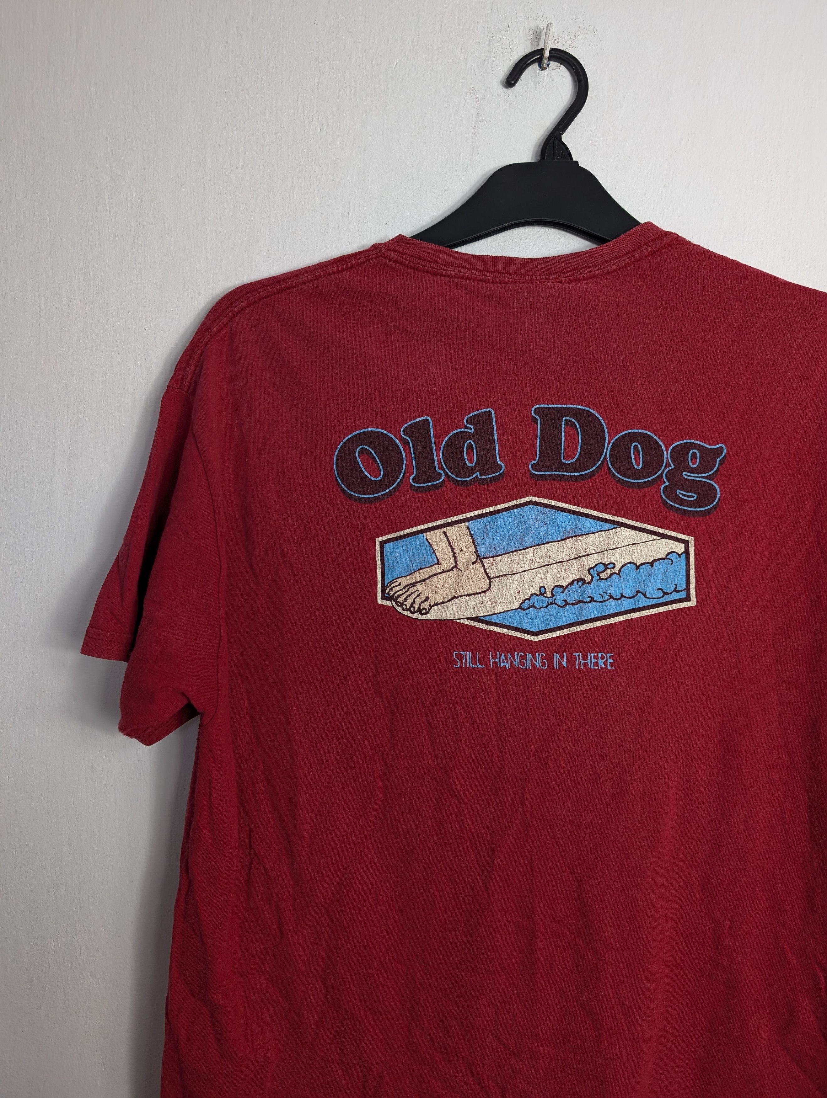 Vintage Vintage Old Dog Surf Skate T-Shirt Maroon Retro Boxy Y2K Size US L / EU 52-54 / 3 - 2 Thumbnail