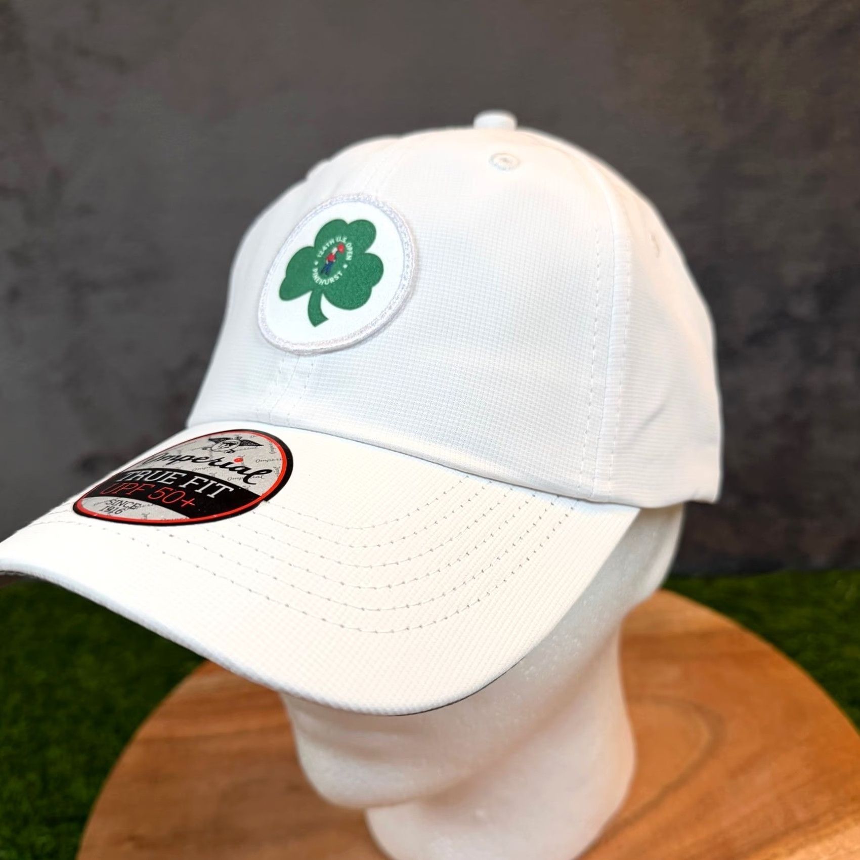 Imperial Imperial Golf Hat Womens UPF 50+ True Fit White Pinehurst 124th US Open Logo Adjustable Lightweight Moisture Wicking Size ONE SIZE - 2 Thumbnail