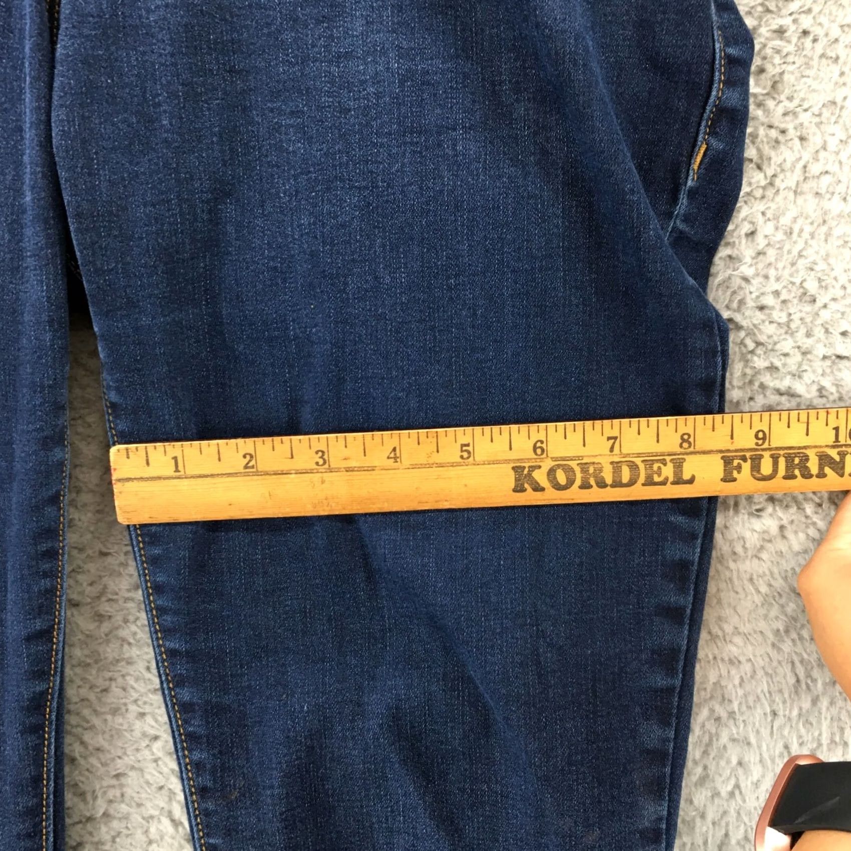 Old Navy Old Navy Jeans Womens 8 Maternity Denim Skinny Low Rise Dark Blue 5-Pocket Stretch Comfort Pull On Size 30" / US 8 / IT 44 - 6 Thumbnail