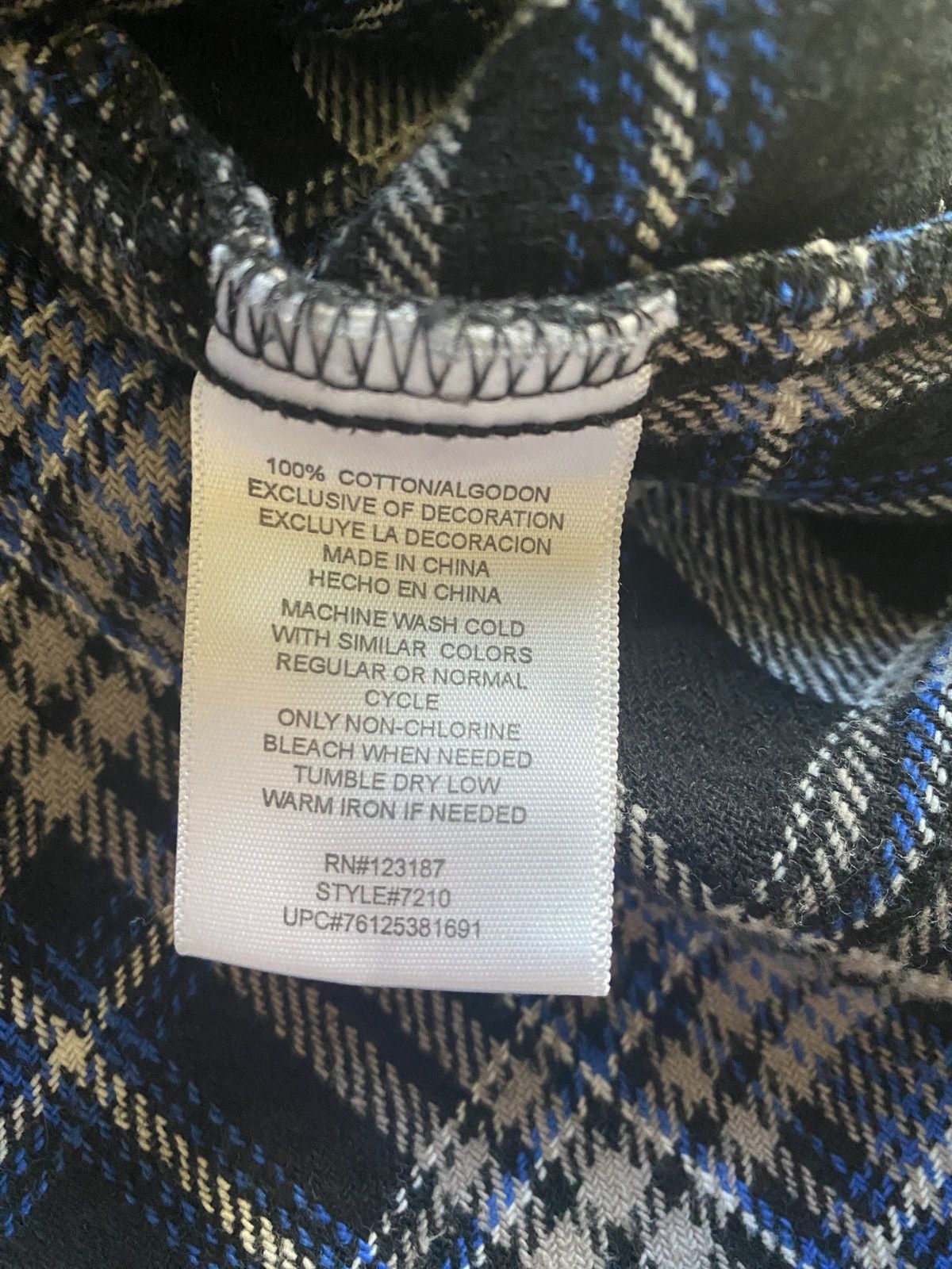 Dickies Dickies Blue Black White Plaid Flannel Thick Button Up Size US M / EU 48-50 / 2 - 6 Thumbnail