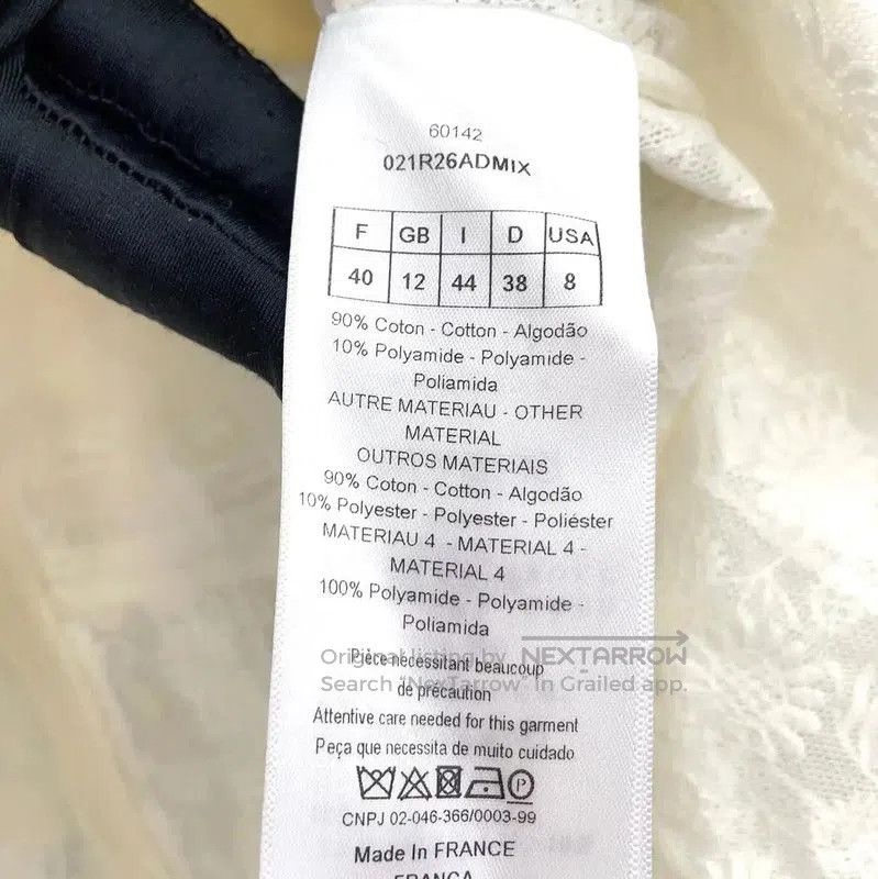 Dior Dior White Cotton Blend Short Sleeve Dress . Size M / US 6-8 / IT 42-44 - 9 Thumbnail