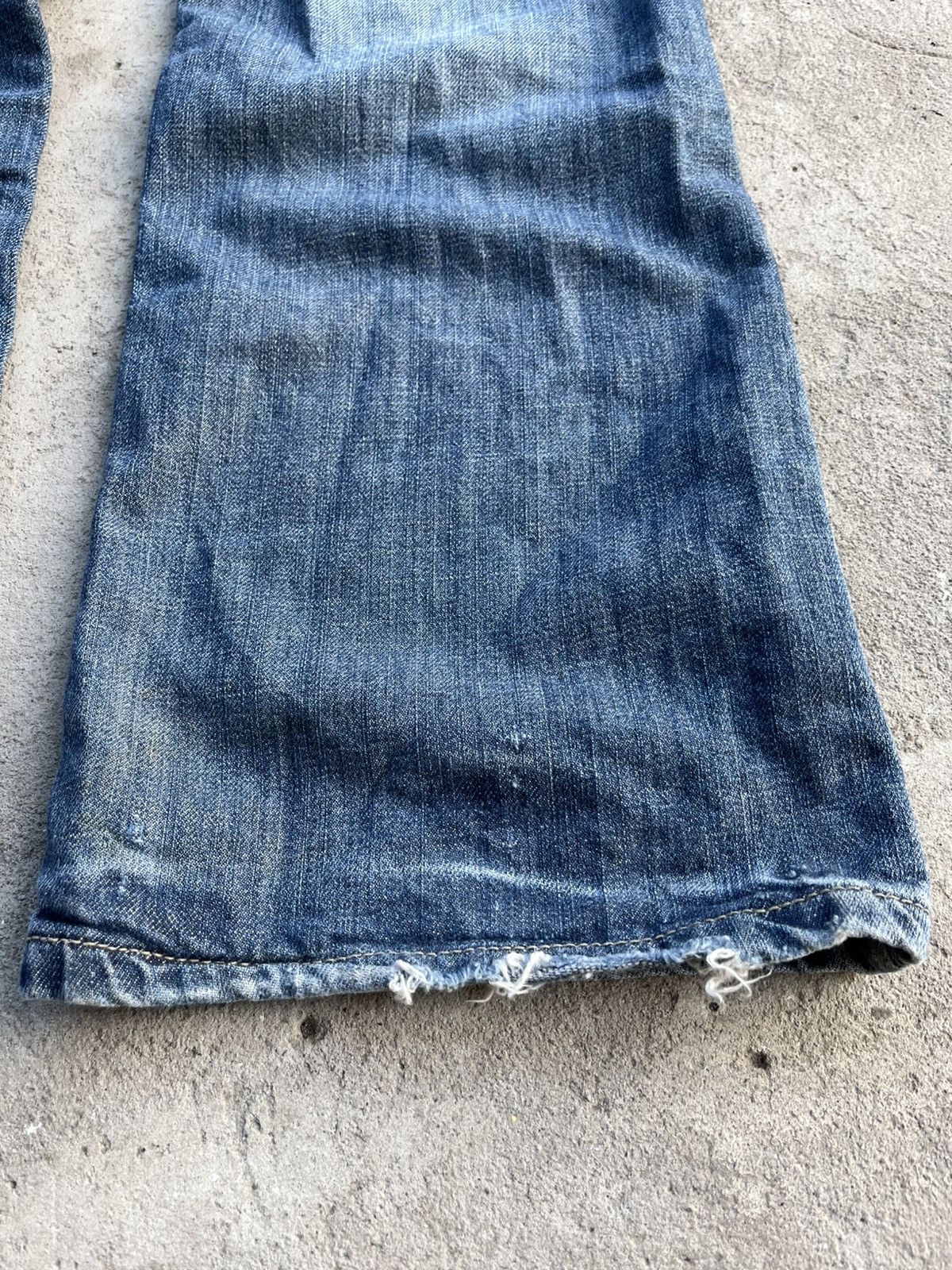 20471120 × If Six Was Nine × Le Grande Bleu (L.G.B.) Jeans Dirty Pants Faded Crash Denim Thrashed Y2K Distressed Size US 34 / EU 50 - 18 Thumbnail