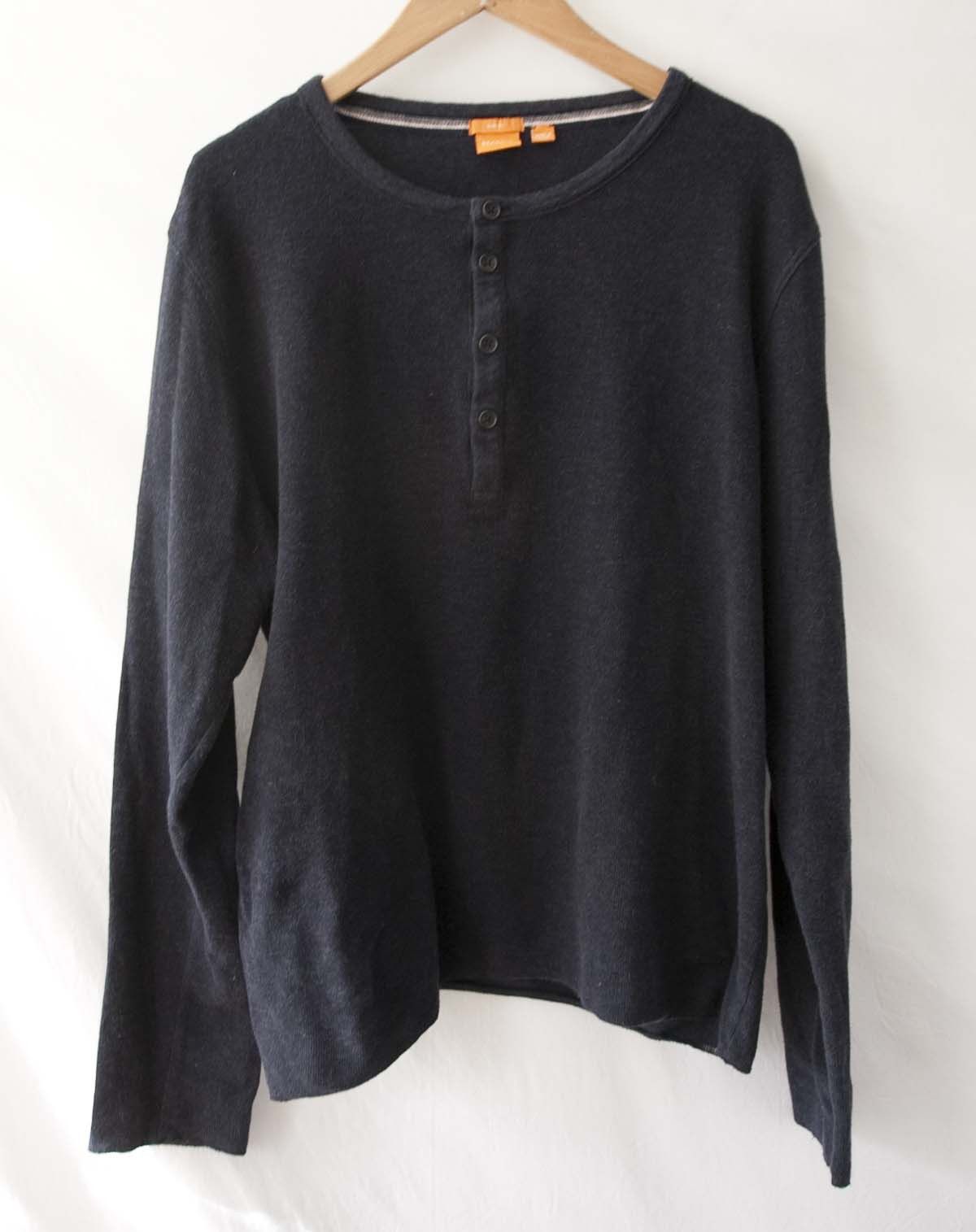 Hugo Boss Hugo Boss Sweater Henley Slim Fit Size XXL Dark Blue Size US XXL / EU 58 / 5 - 1 Thumbnail
