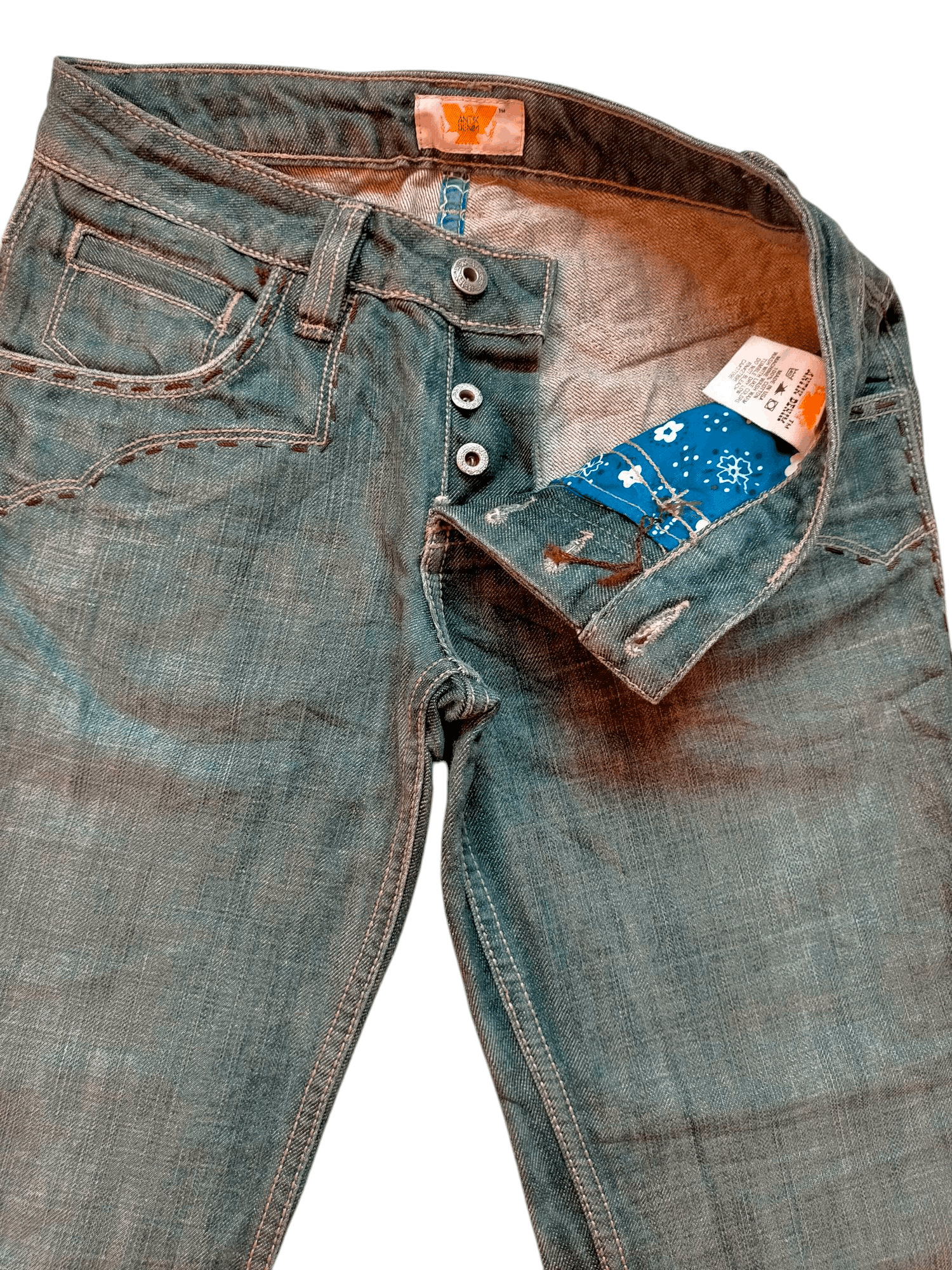 Hysteric Glamour Flare Jeans Antik Denim Embroidered Low rise Boot cut Denim Size US 28 / EU 44 - 6 Thumbnail