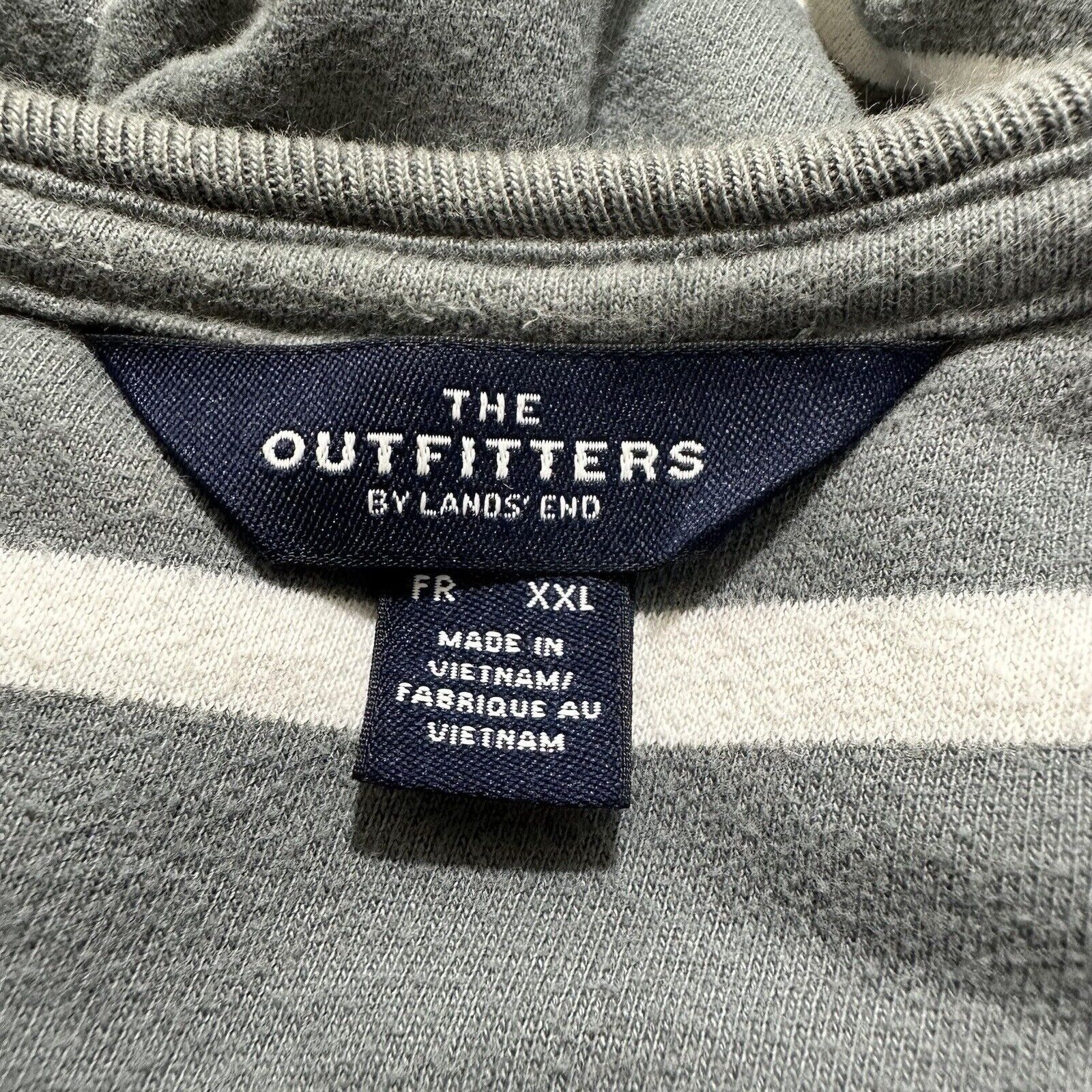 Lands' End The Outfitters Lands' End XL Sweater Gray Striped Pullover Size US XL / EU 56 / 4 - 3 Thumbnail