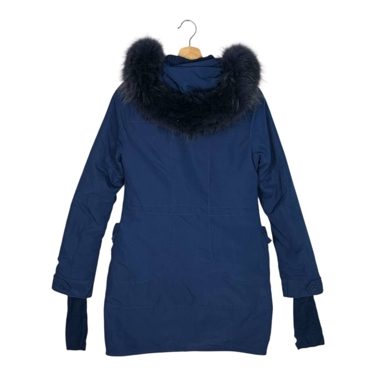 SLY Avant Garde SLY with Fur Hoodie Parka Jacket Blue Size US S / EU 44-46 / 1 - 2 Thumbnail