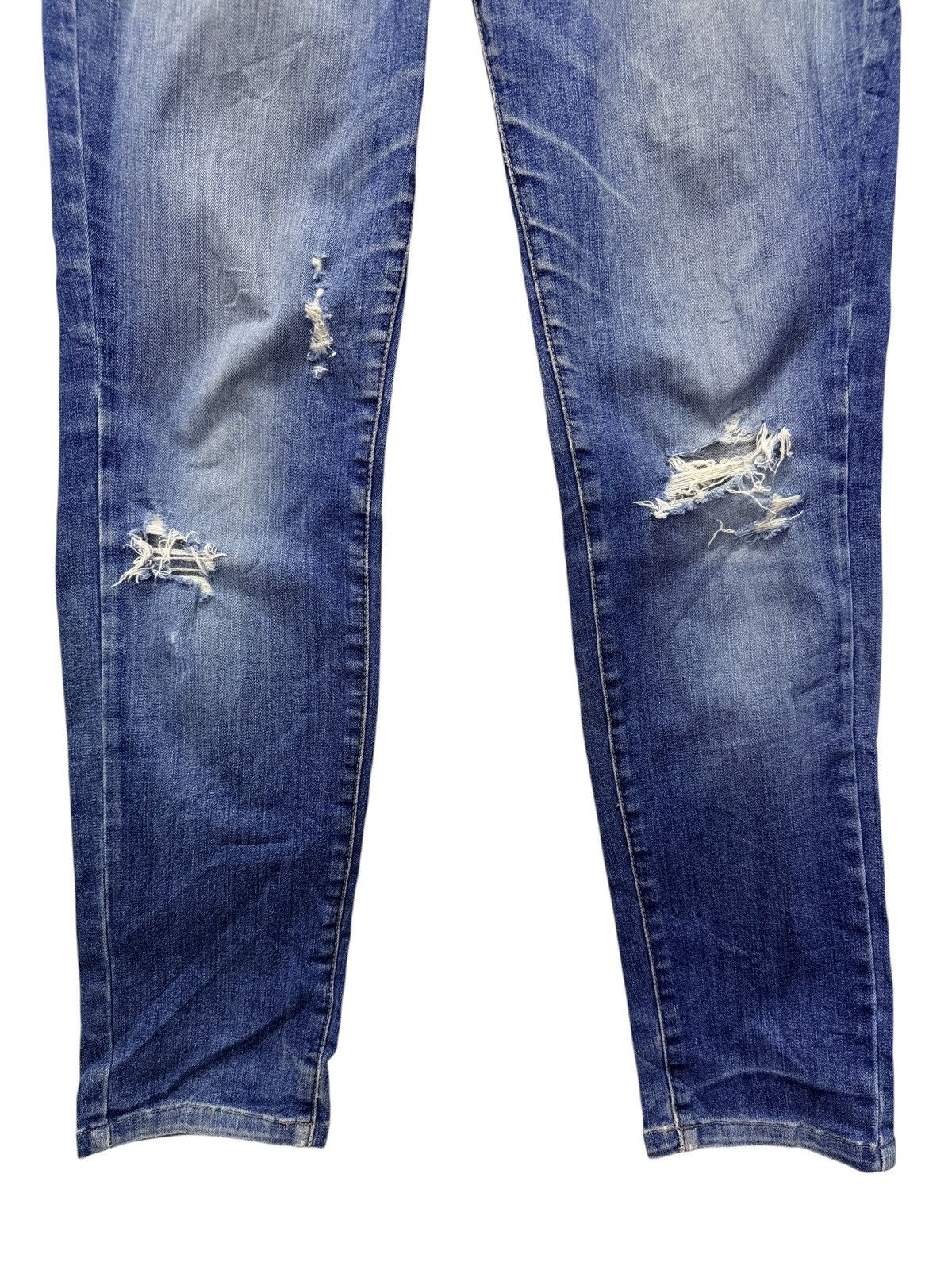 Japanese Brand Vintage Uj Uniqlo Jeans Distressed Skinny Denim Pants Size 28" / US 6 / IT 42 - 3 Thumbnail
