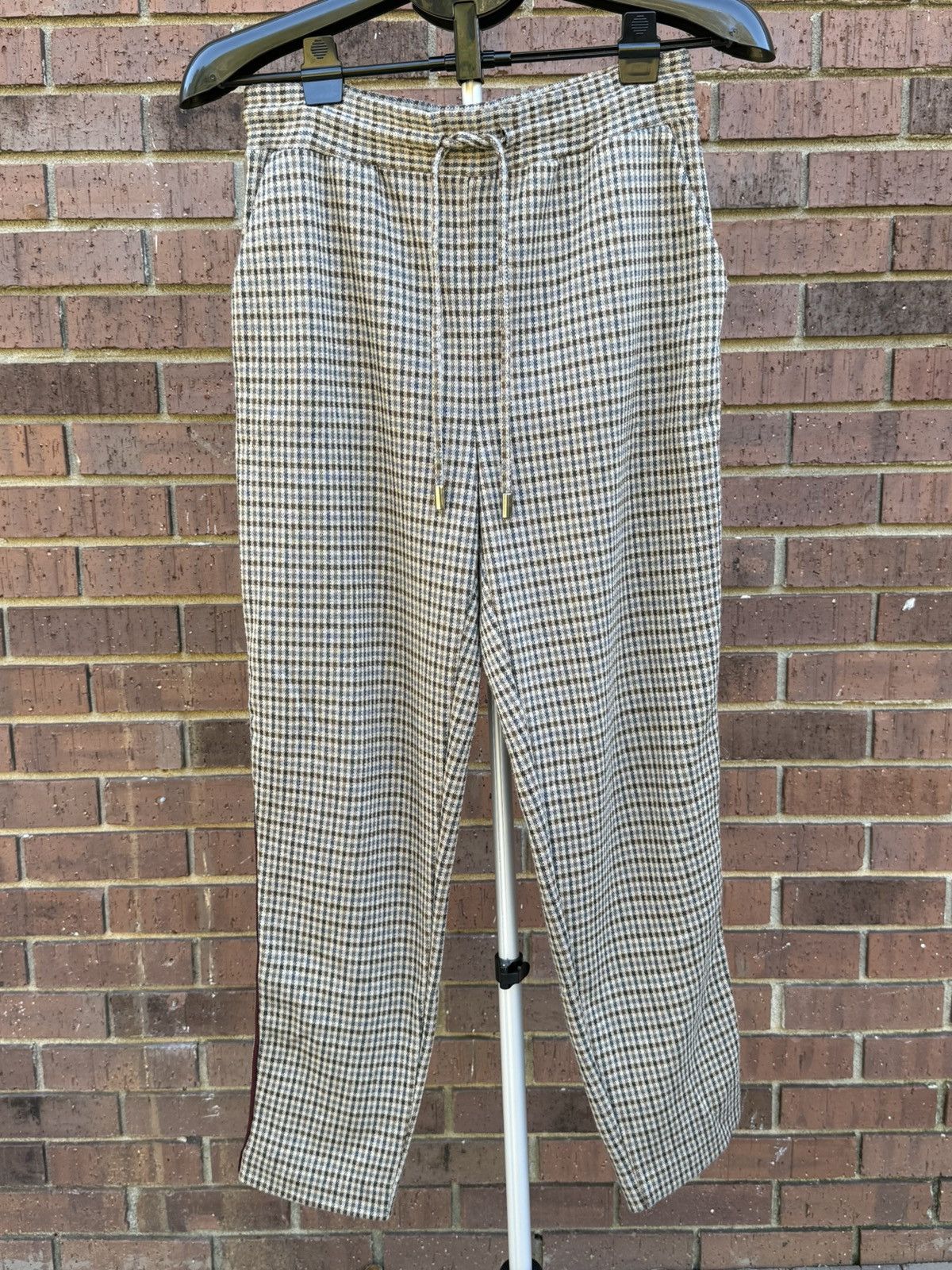 Anthropologie Anthropologie Maeve Tapered Trousers Pants XS Houndstooth Size 30" / US 8 / IT 44 - 1 Thumbnail