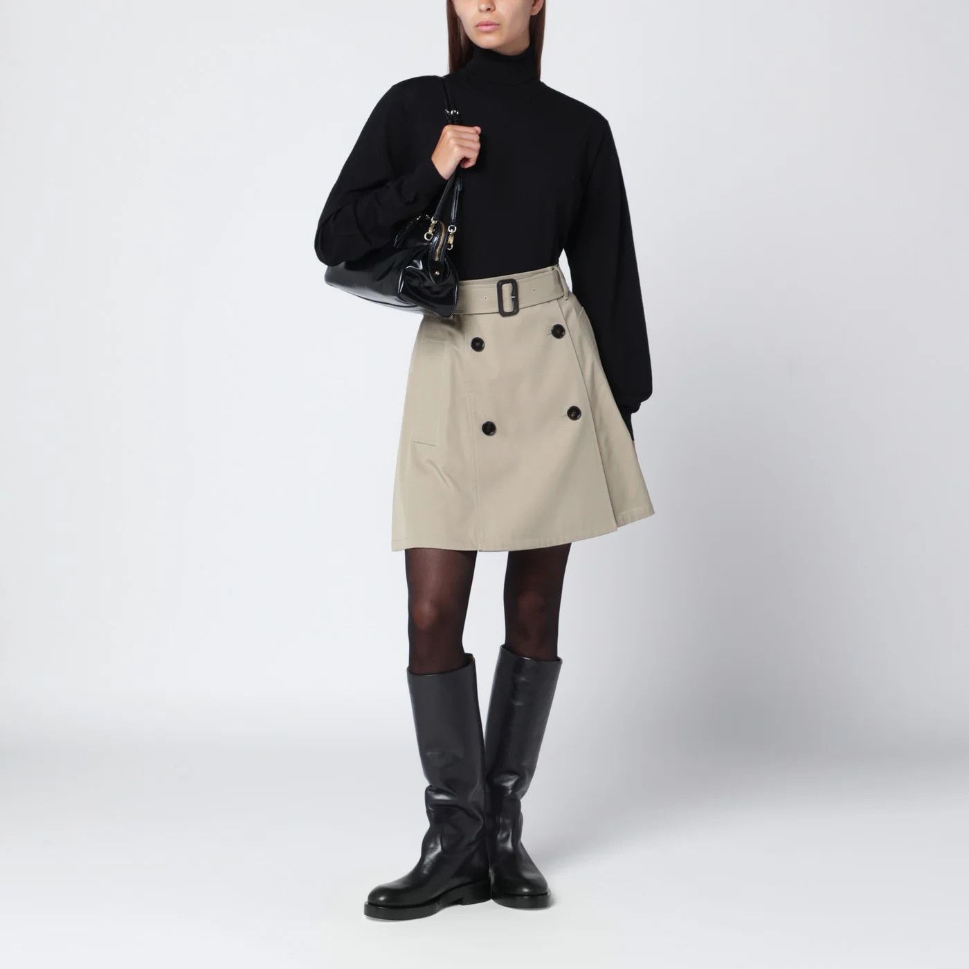 Burberry o1d2blof0426 Mini Skirt in Beige Size 27" / US 4 / IT 40 - 1 Thumbnail