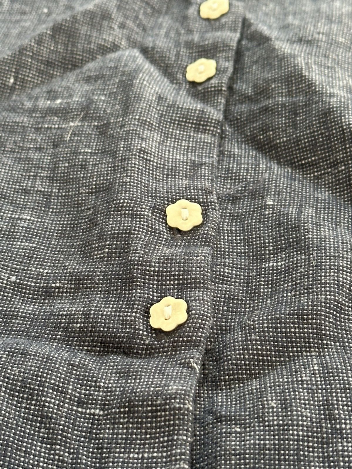 Halston Halton Dark Blue Back Button Up Top Size XL / US 12-14 / IT 48-50 - 4 Thumbnail