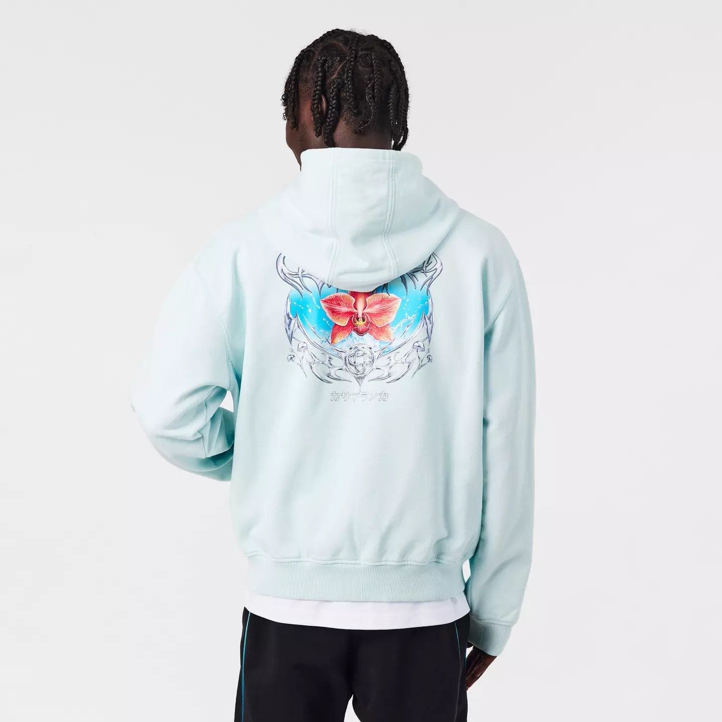 Casablanca o1g2r1mq0426 Blades Zip Hoodie in Pale Blue Size US L / EU 52-54 / 3 - 4 Thumbnail