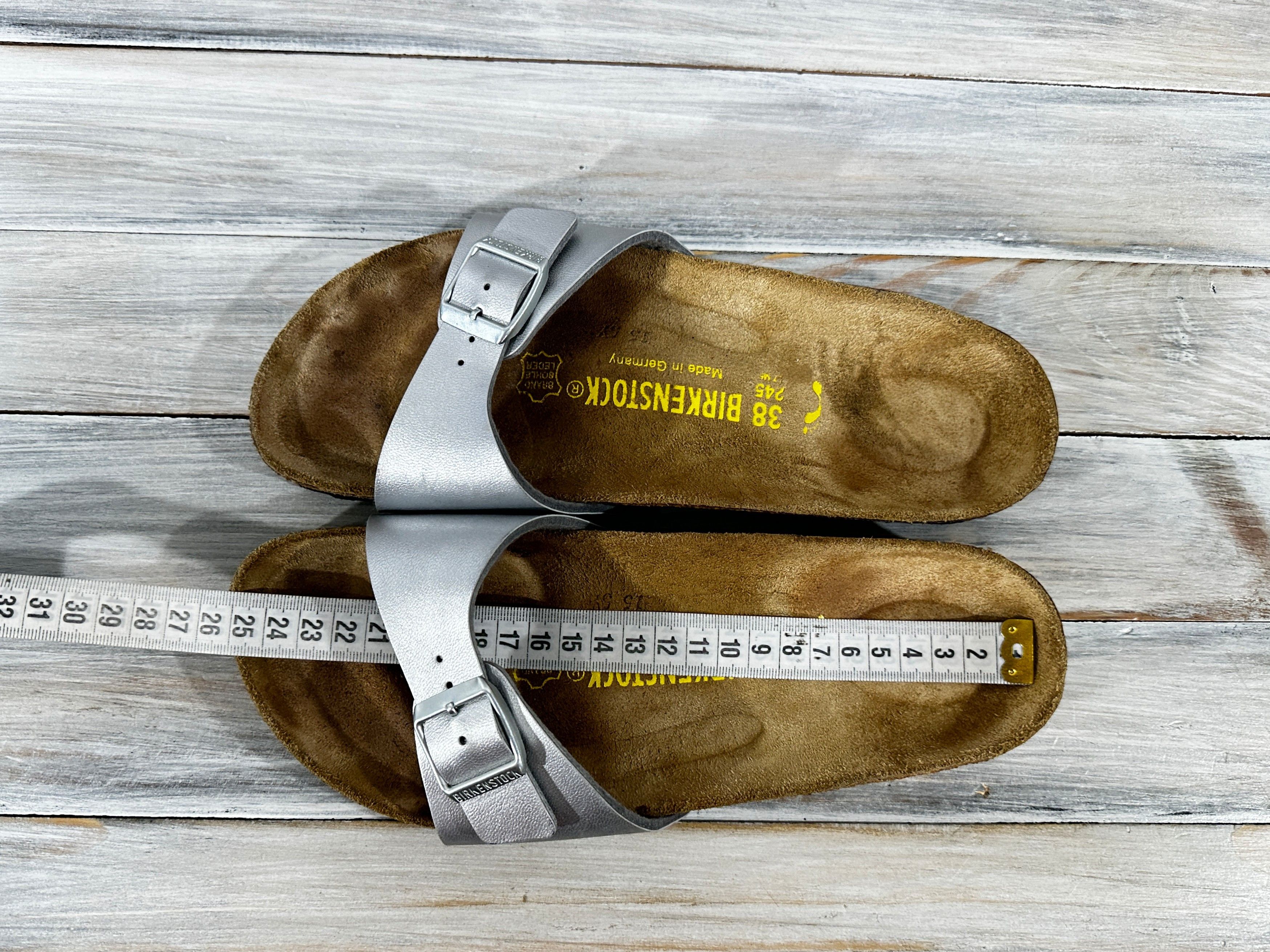 Birkenstock Birkenstock Madrid Birko-Flor Womens Leather Slide Sandals Size US 7 / IT 37 - 12 Thumbnail