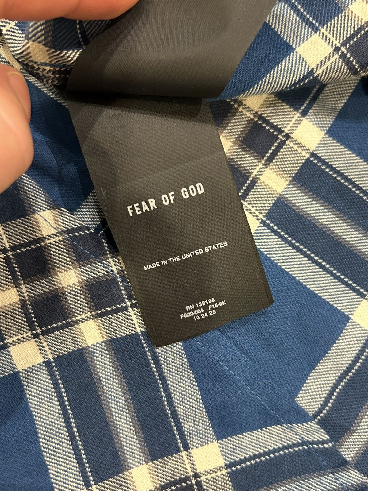 Fear of God Fear Of God Flannel Quarter Button Up Shirt Size US XL / EU 56 / 4 - 5 Thumbnail
