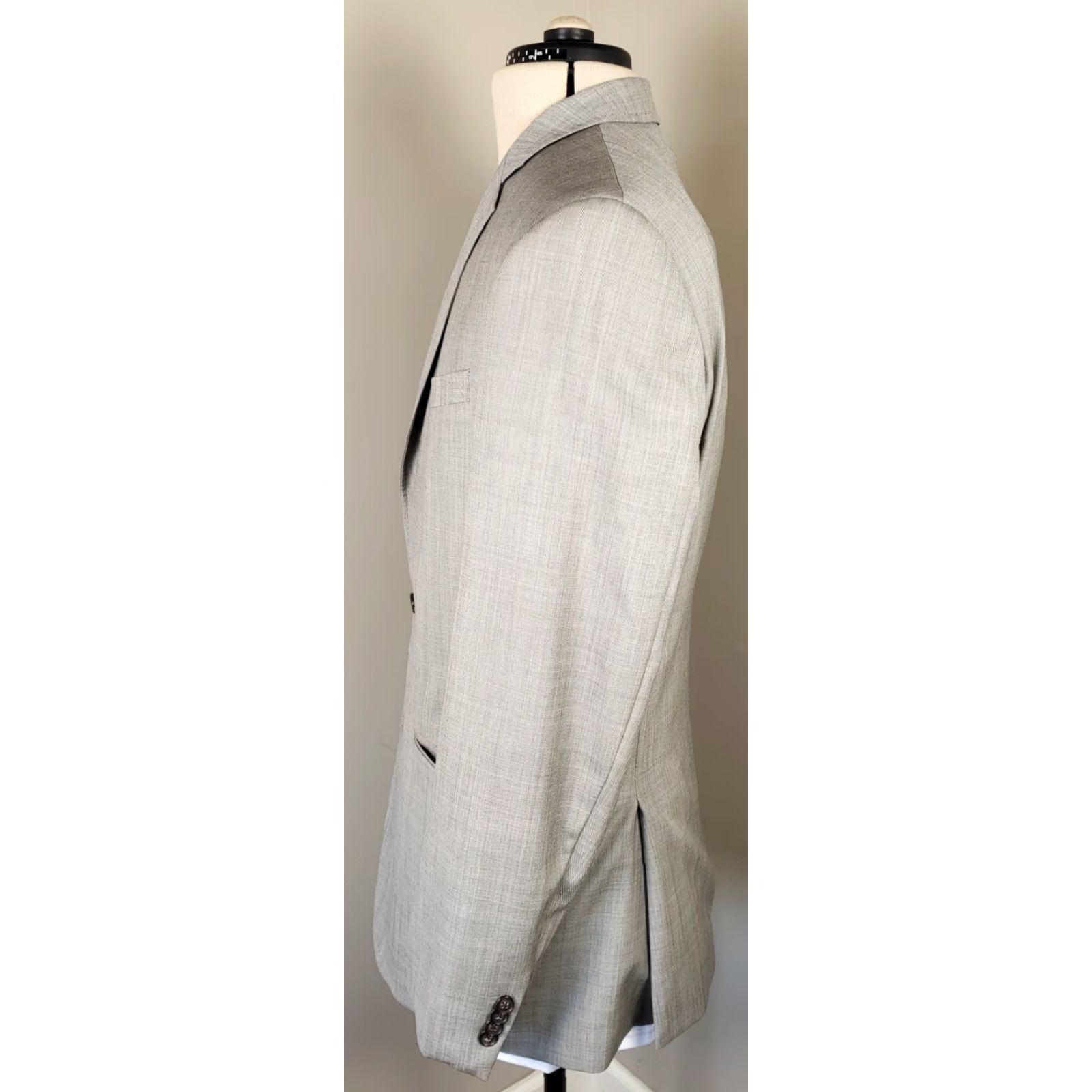 Ted Baker VINTAGE Ted Baker London Endurance Gray Blazer Sport Coat Jacket Mens 42L Size 42R - 2 Thumbnail