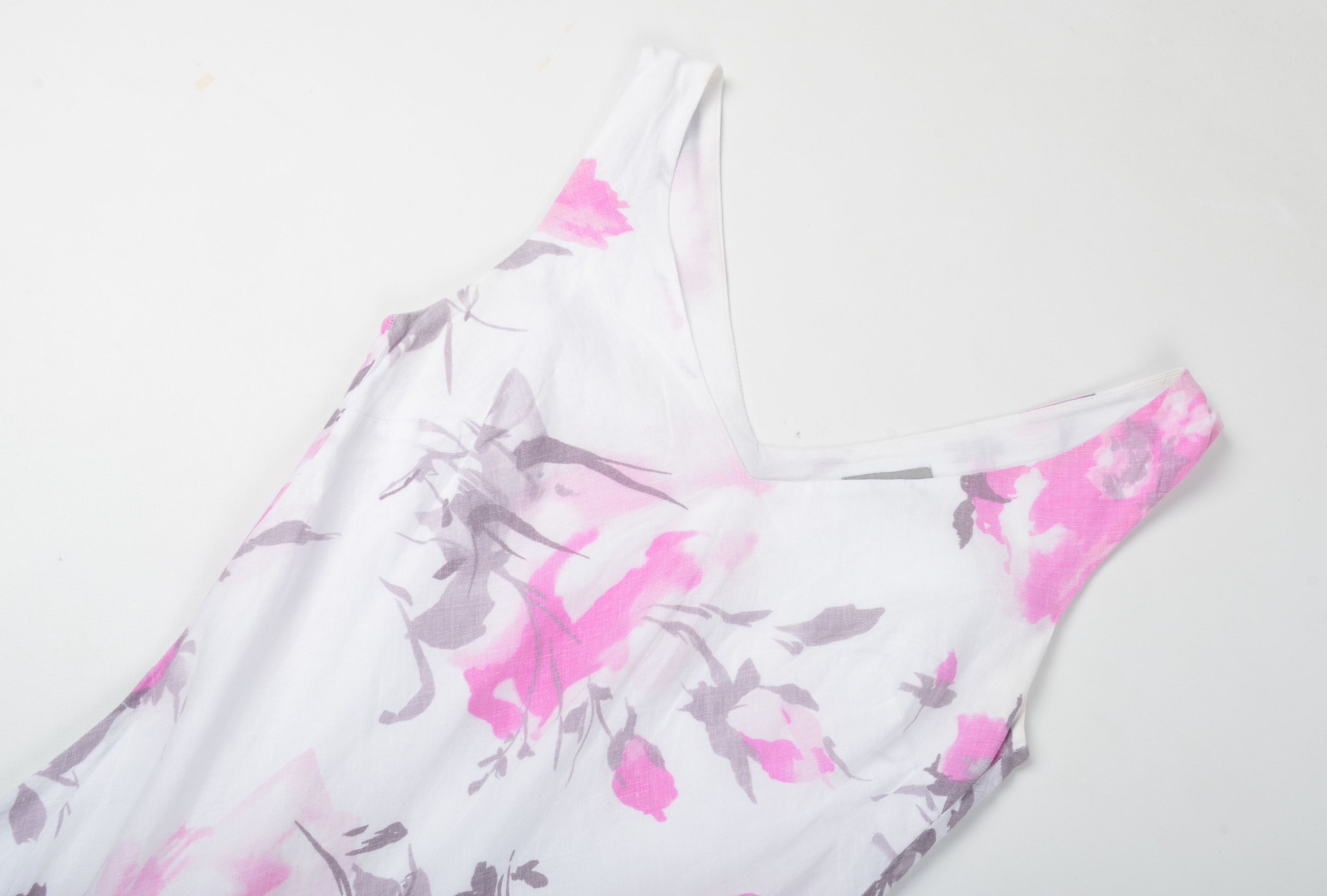 Designer Per Una Y2K 2000s Floral Linen Cottagecore Fairy Dress Size M / US 6-8 / IT 42-44 - 5 Thumbnail