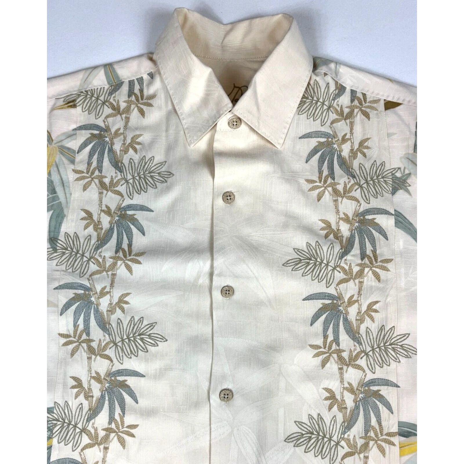 Tommy Bahama VINTAGE Tommy Bahama Shirt Men’s Short Sleeve Button-Up Silk Floral Sz M Beige Size US M / EU 48-50 / 2 - 3 Thumbnail