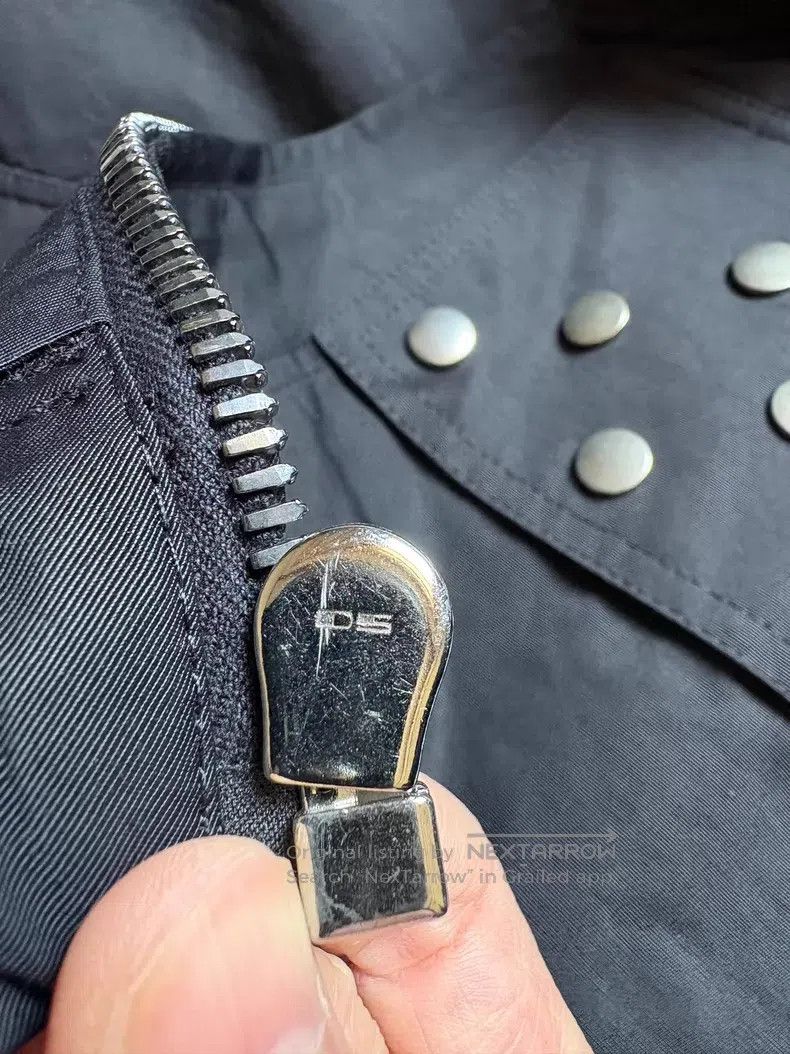 Rick Owens Rick Owens Double Thread Black Studded Zipper Cotton Jacke Size US S / EU 44-46 / 1 - 7 Thumbnail