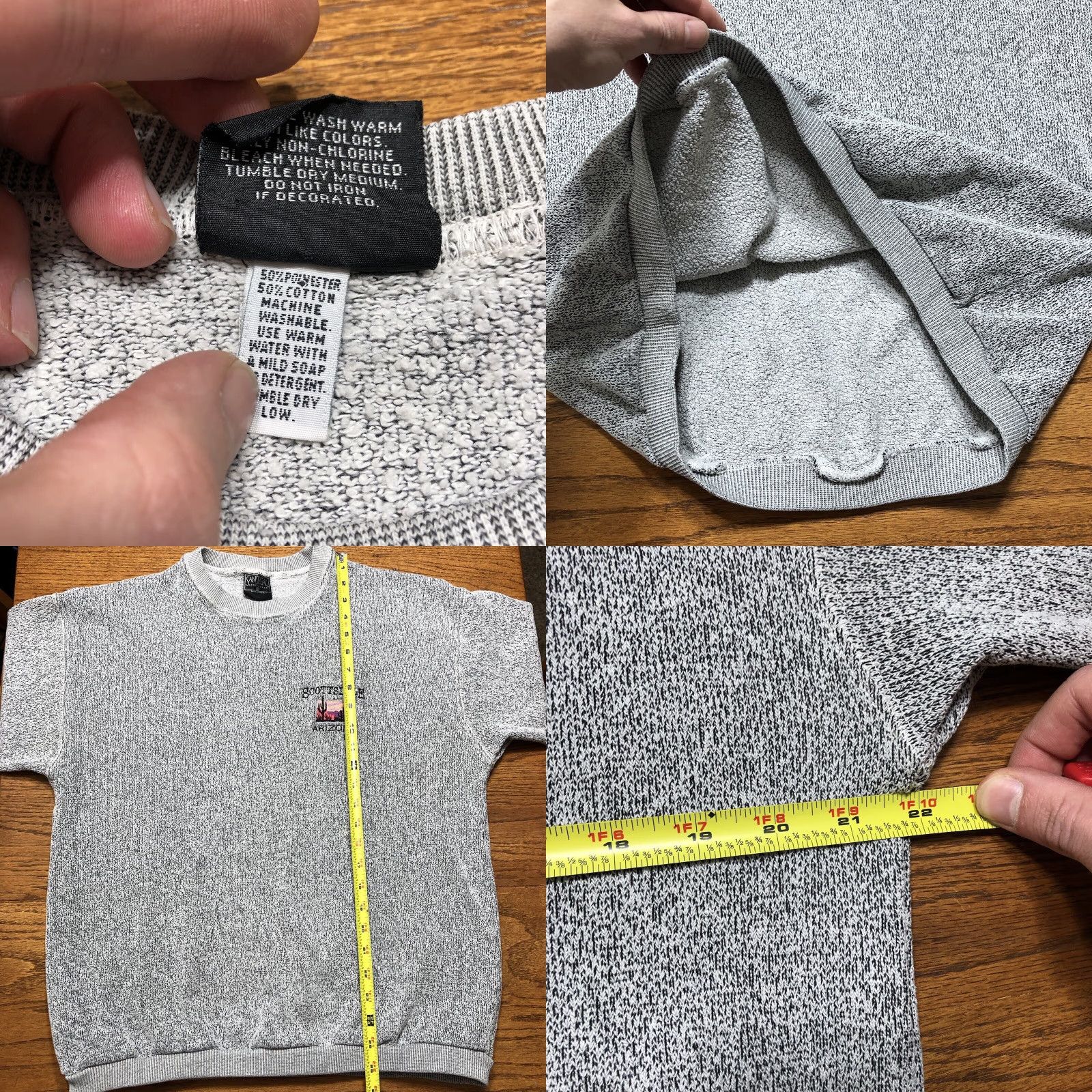 Vintage VINTAGE San Segal Sweatshirt Mens L Gray USA Crew Neck Long Sleeve Pullover Embroidered Logo Heavyweight Limited Edition Cotton Blend Knit Size US L / EU 52-54 / 3 - 8 Thumbnail