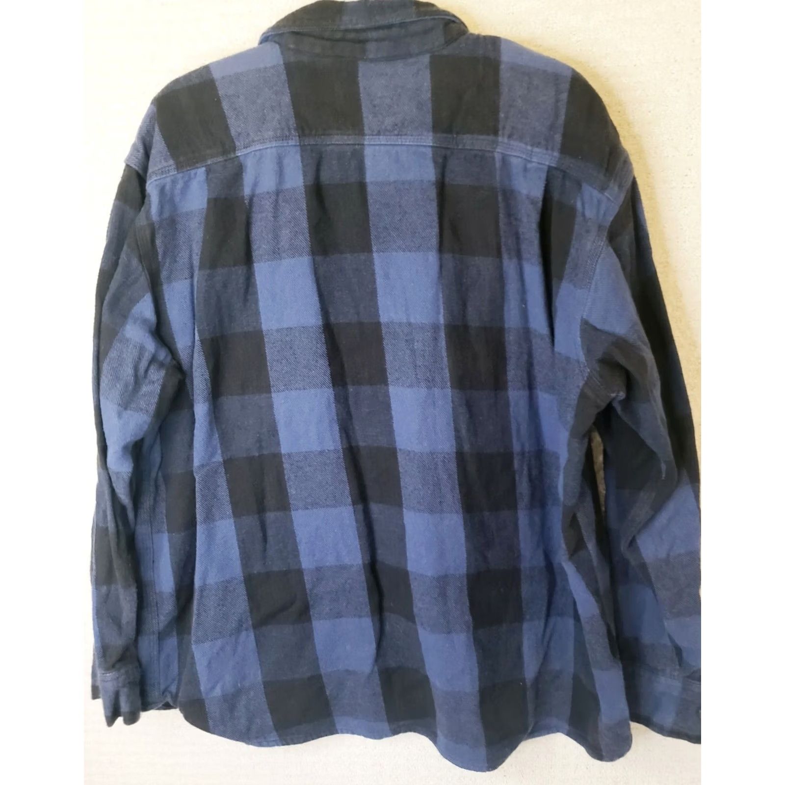 Vintage VINTAGE CE Schmidt Workwear Shacket Mens 2XL BLUE BLACK Plaid Button Heavy Flannel Shirt Size US XXL / EU 58 / 5 - 5 Thumbnail