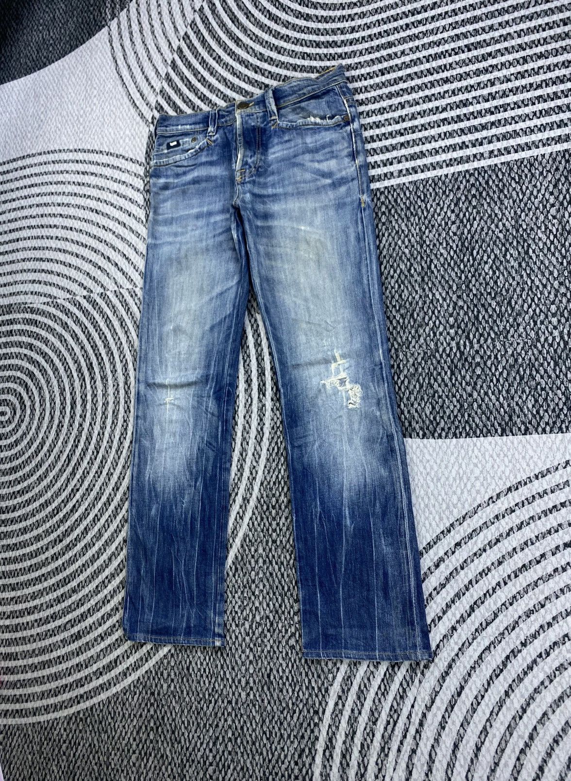 GAS Vintage GAS Distressed Blue Denim Jeans Pants Size US 31 - 4 Thumbnail