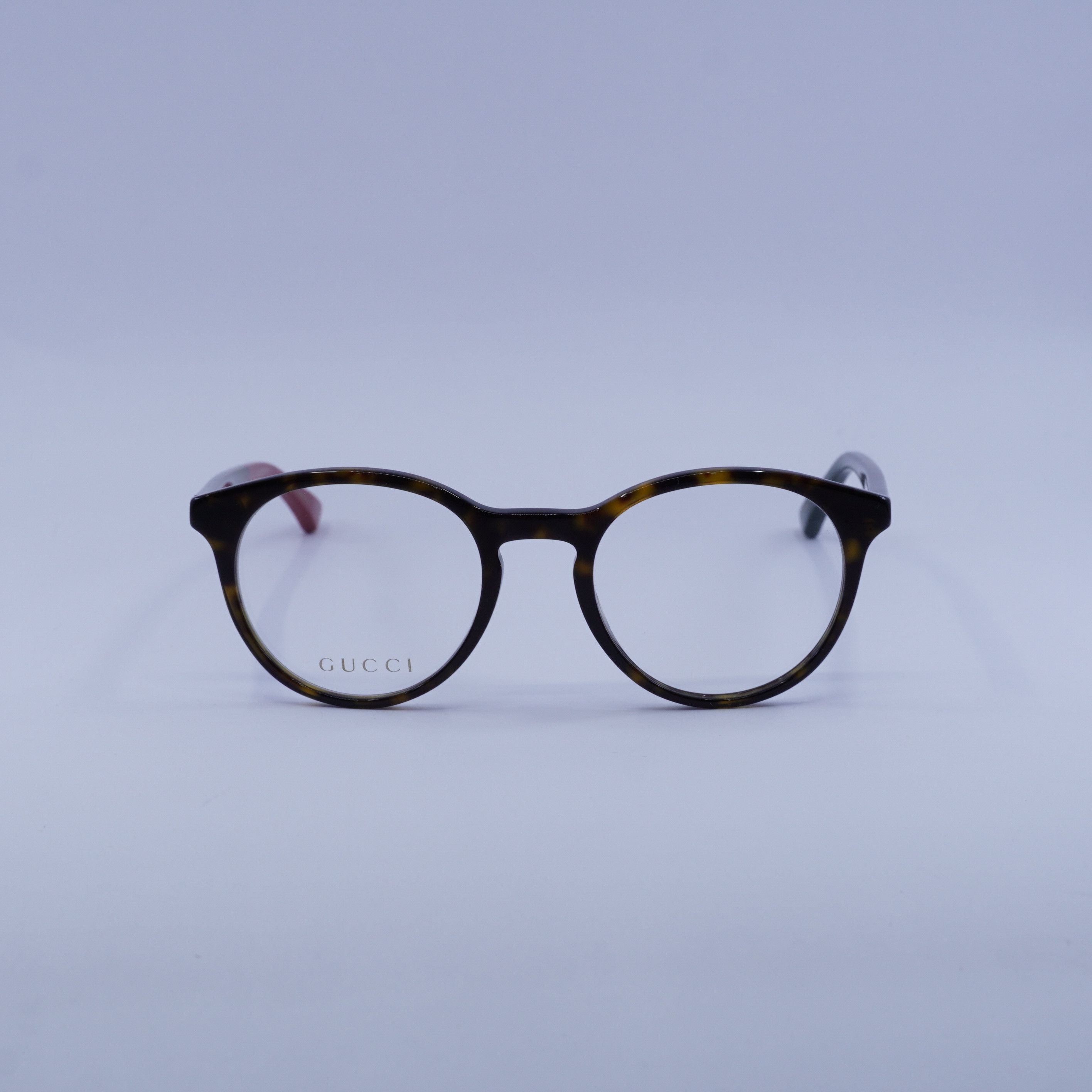 Gucci Gucci GG0406O 006 Eyeglasses Dark Havana 50mm Round Frame Size ONE SIZE - 3 Thumbnail