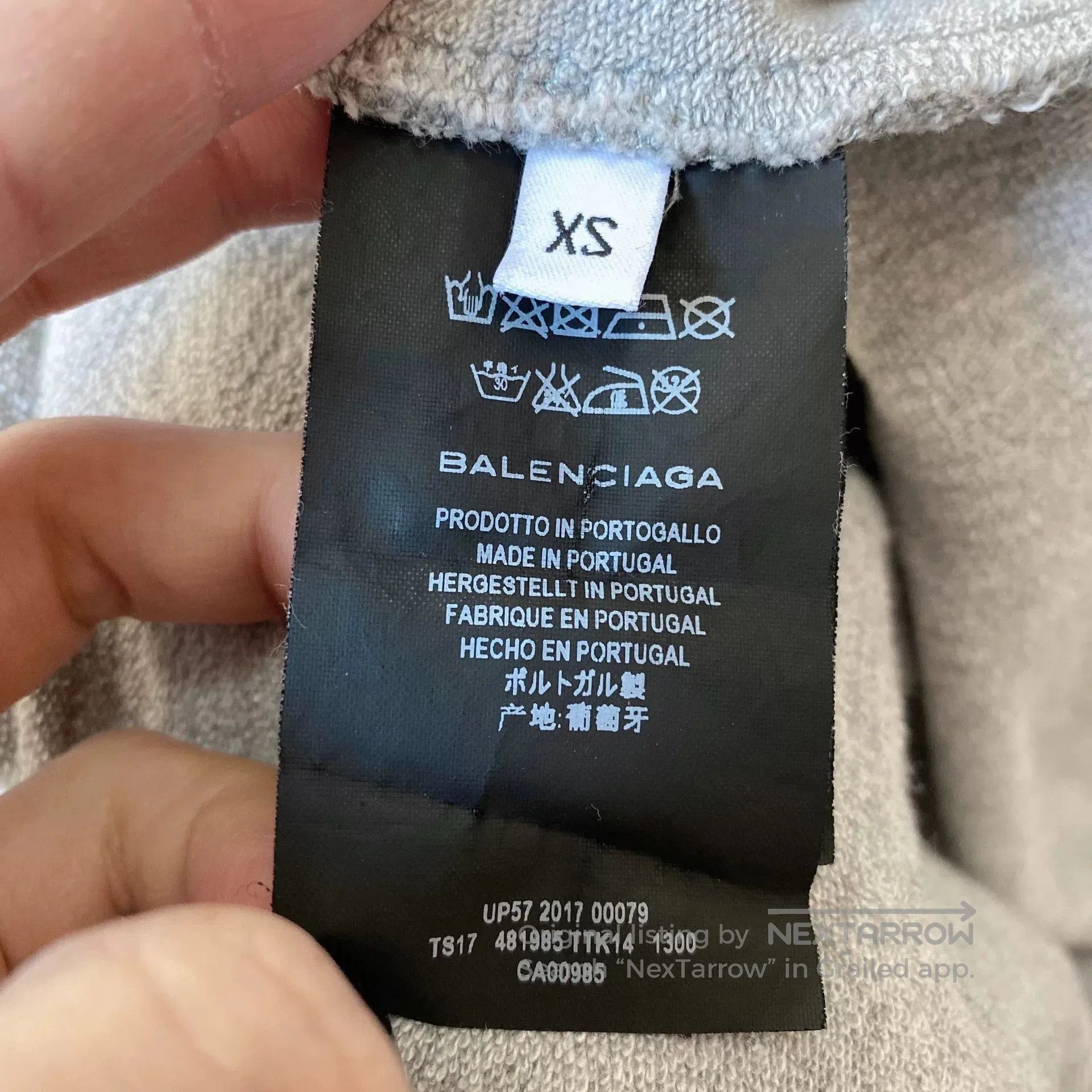 Balenciaga gray logo hooded sweatshirt. Size XS / US 0-2 / IT 36-38 - 7 Thumbnail