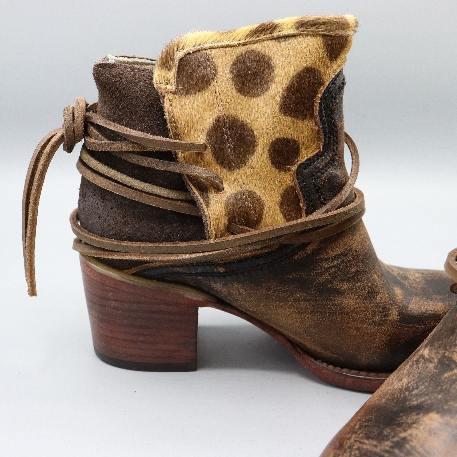 FREEBIRD Freebird Casey Leopard Boots Womens 6 Brown Western Boho Size US 6 / IT 36 - 12 Thumbnail