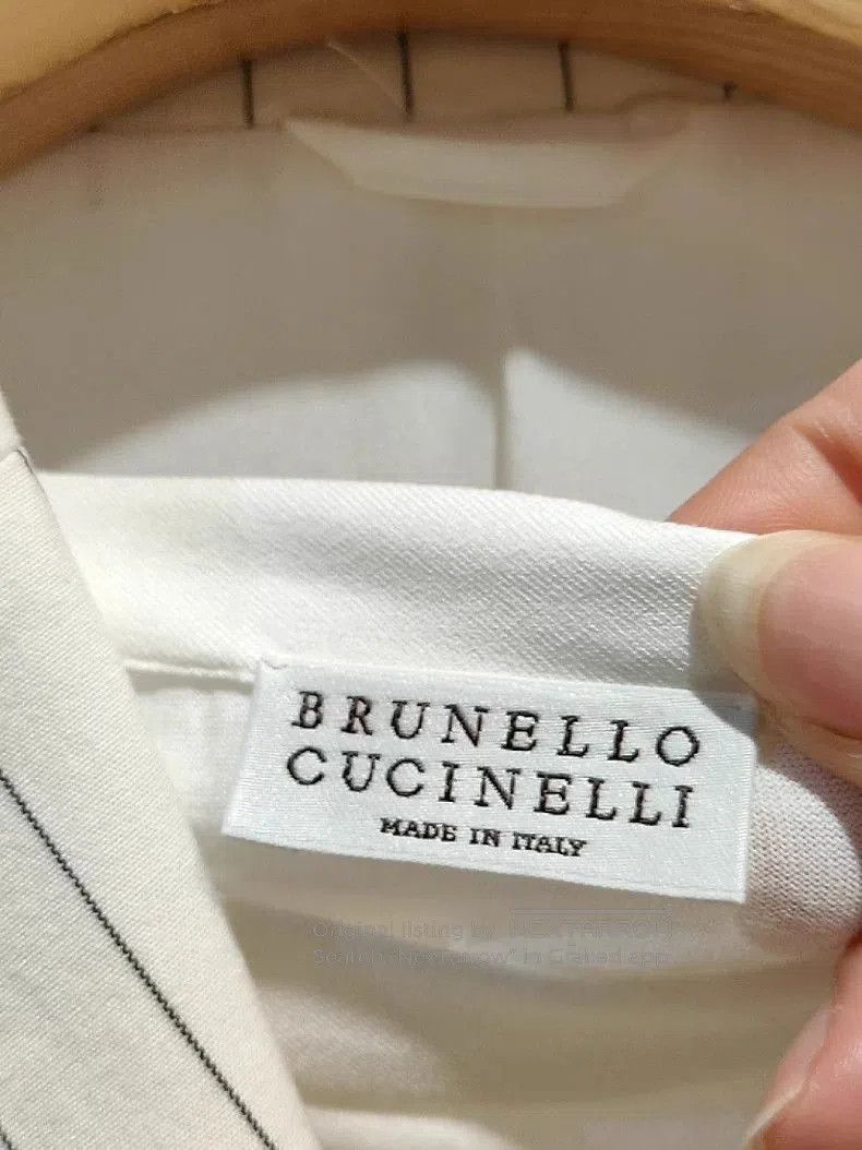 Brunello Cucinelli Brunello Cucinelli White Stripe Blazer. Size US XS / EU 42 / 0 - 2 Thumbnail