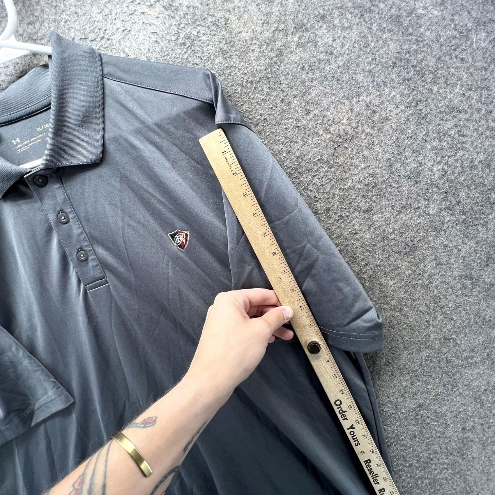 Under Armour Under Armour HeatGear Polo Shirt Mens XL Gray Golf Performance Short Sleeve Size US XL / EU 56 / 4 - 4 Thumbnail