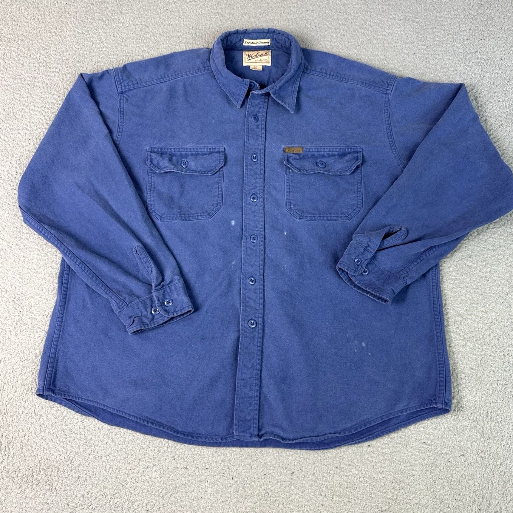 Vintage VINTAGE Woolrich Shirt Adult XL Blue Chamois Button-Up Long Sleeve Casual Distressed Size US XL / EU 56 / 4 - 2 Thumbnail