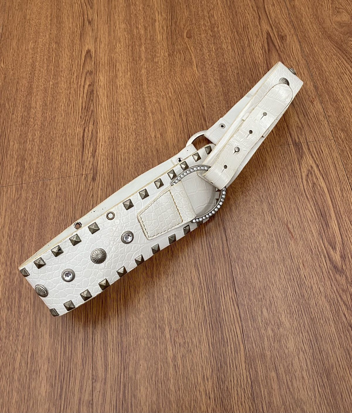 If Six Was Nine × Japanese Brand × Le Grande Bleu (L.G.B.) Wide studded crystal belt Size ONE SIZE - 4 Thumbnail