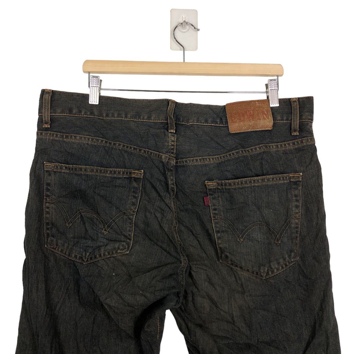 Japanese Brand 🔥90’s Vintage Distressed Denim Jeans Edwin 503 Regular Punk Size US 37 - 8 Thumbnail